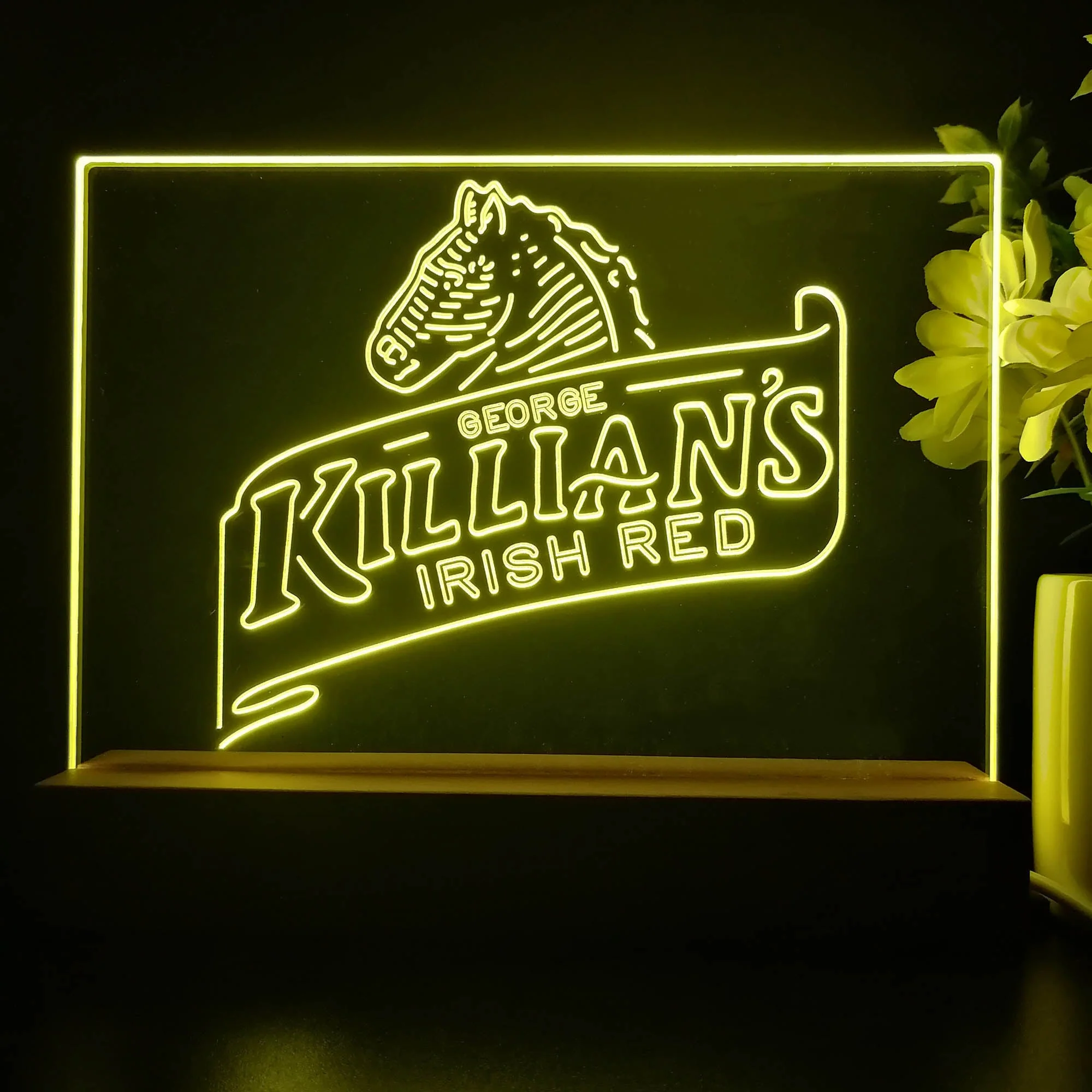 Killian's Beer Irish Red Horse Head Neon Sign Pub Bar Lamp - Image 2