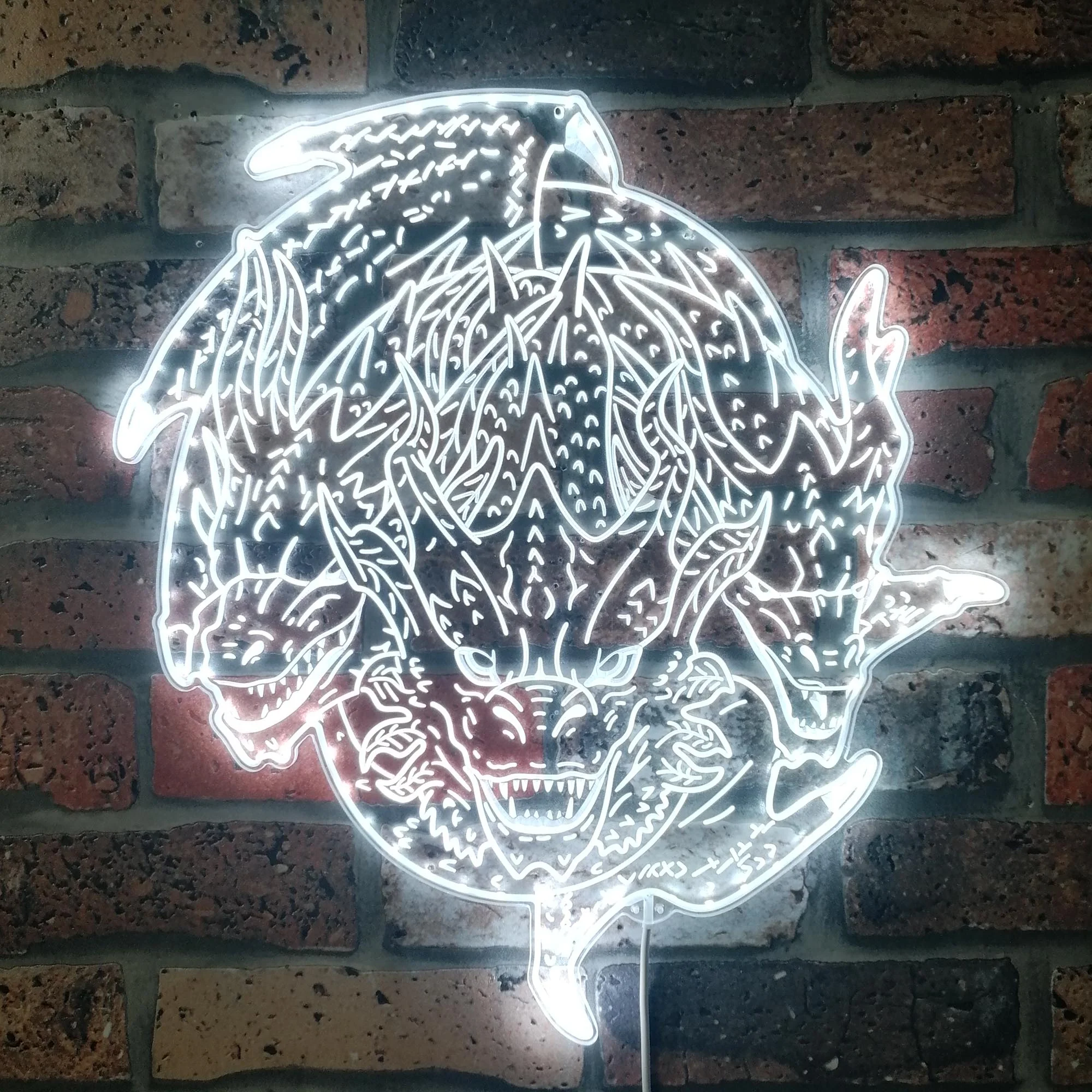 King Ghidorah Godzilla Neon LED Sign with Dynamic RGB Colors - Image 5