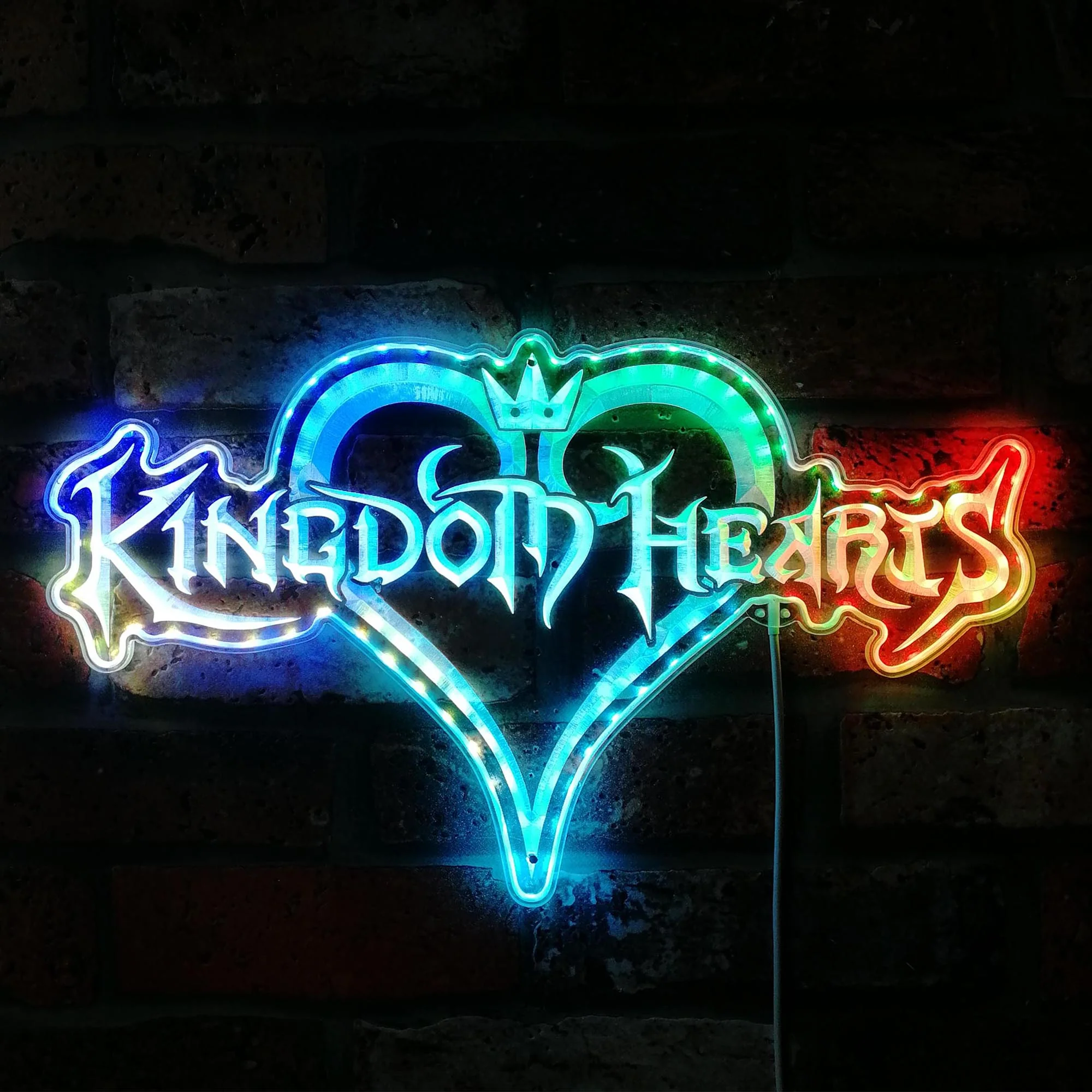 Kingdom Hearts Neon LED Sign with Dynamic RGB Colors