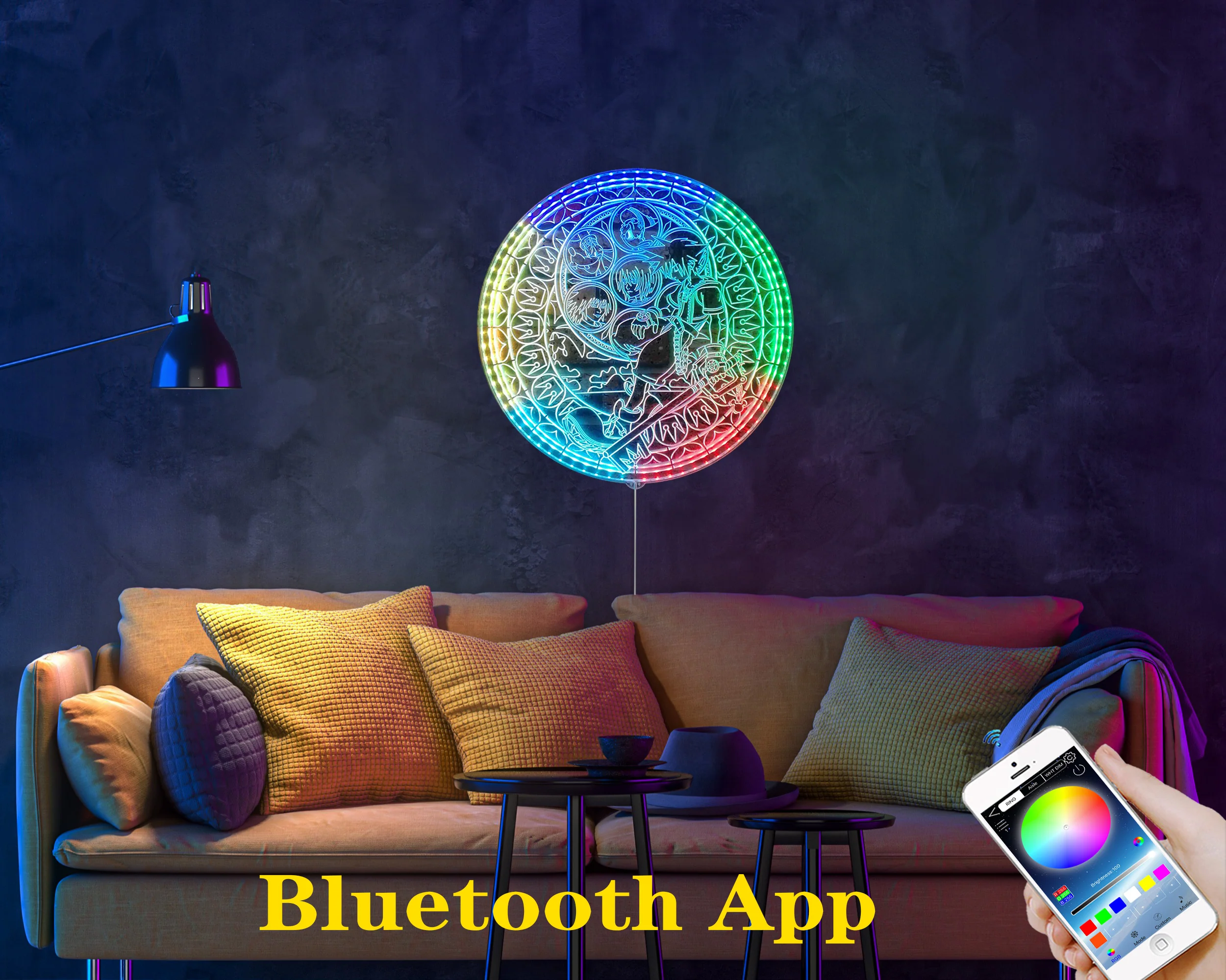 Kingdom Hearts Neon LED Sign with Dynamic RGB Colors - Image 7