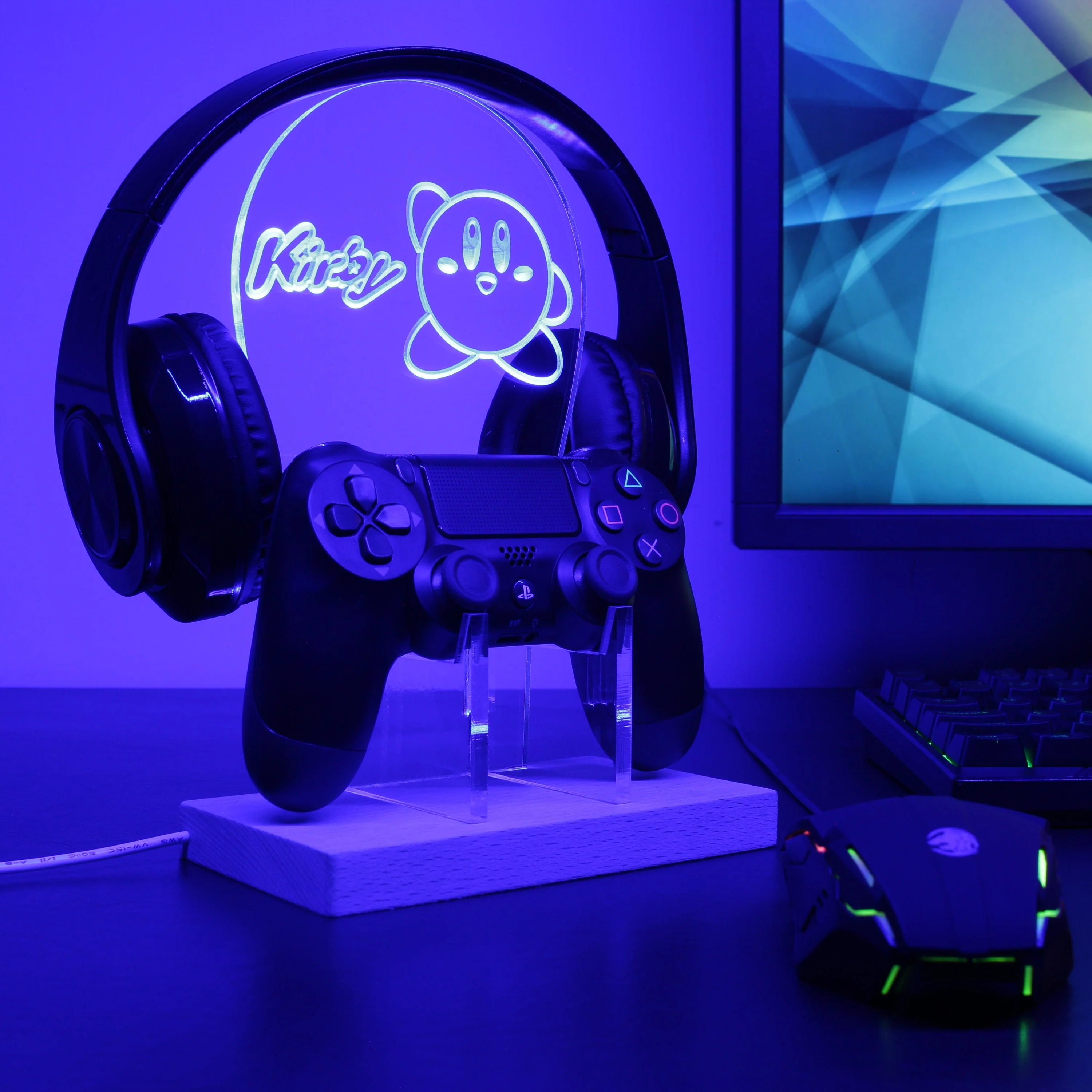 Kirby Star Allies LED Gaming Headset Controller Stand