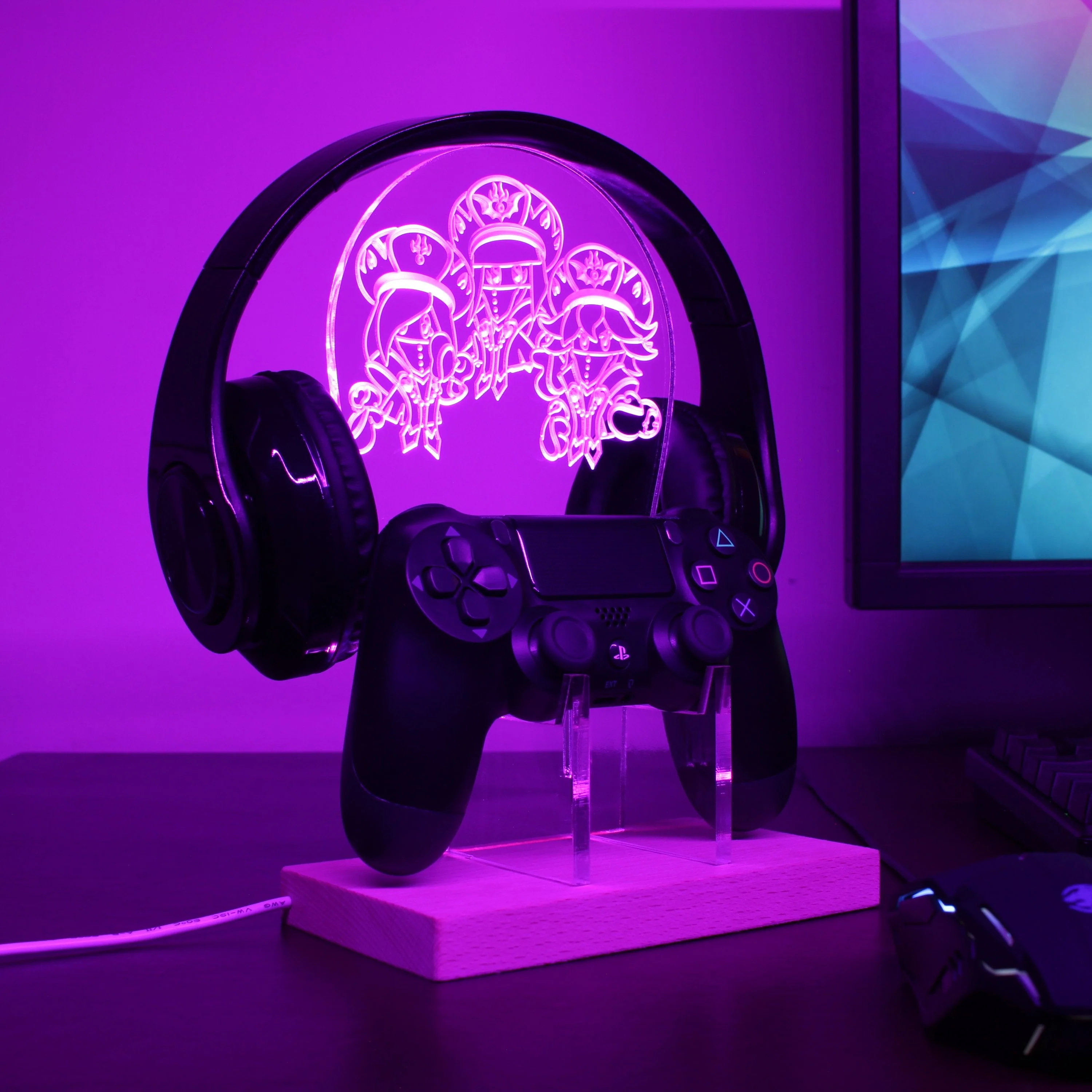 Kirby Star Allies Mage Sisters LED Gaming Headset Controller Stand - Image 3