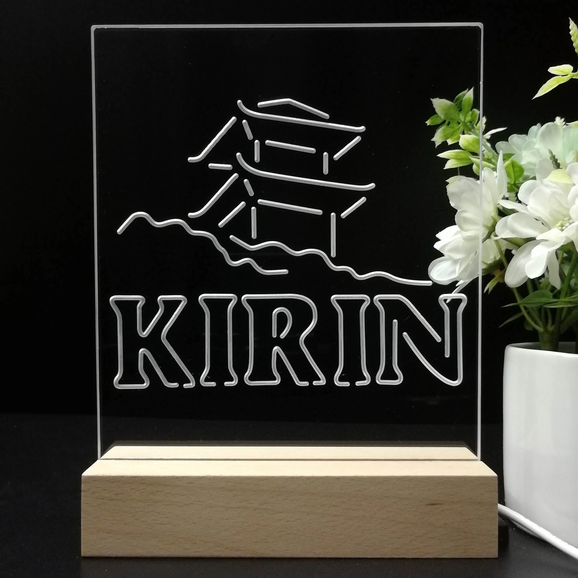 Kirin Japanese Pagoda 3D Illusion Night Light Desk Lamp - Image 8