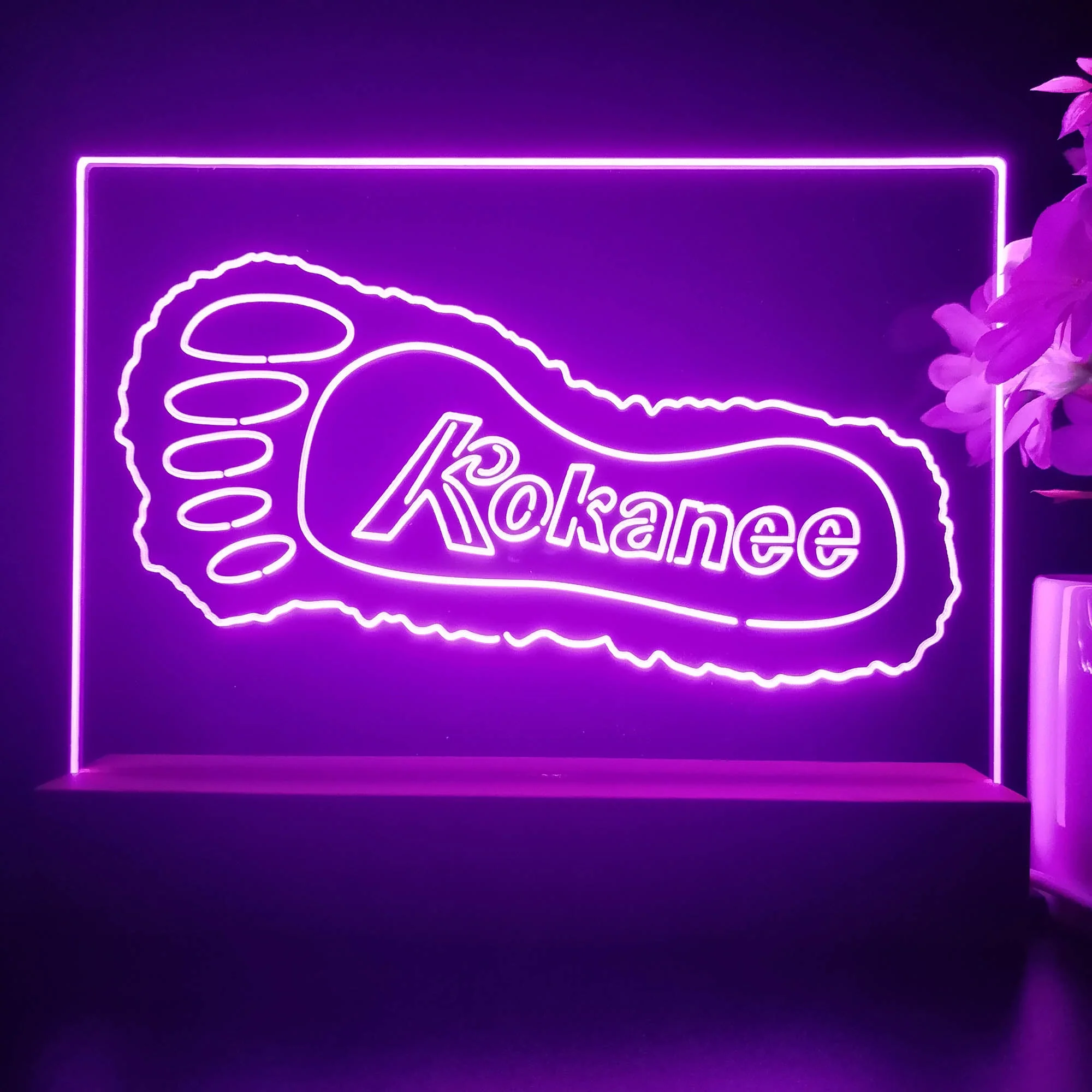 Kokanee Beer Foot Neon Sign Pub Bar Lamp - Image 3