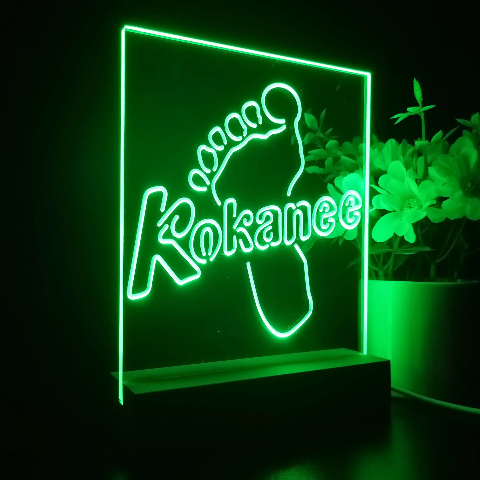 Kokanee Foot Man Cave Bar 3D Illusion Night Light Desk Lamp - Image 6