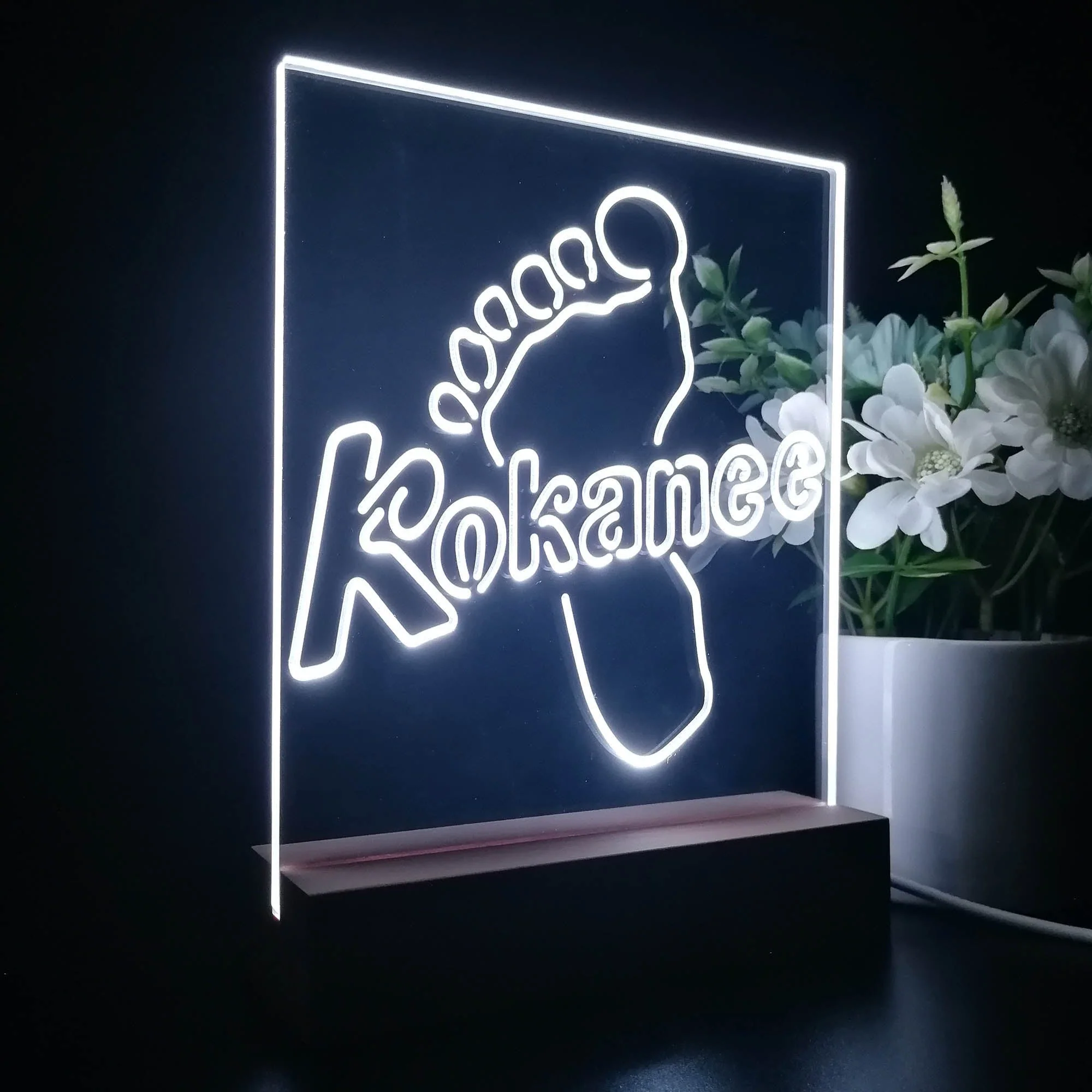 Kokanee Foot Man Cave Bar 3D Illusion Night Light Desk Lamp - Image 7
