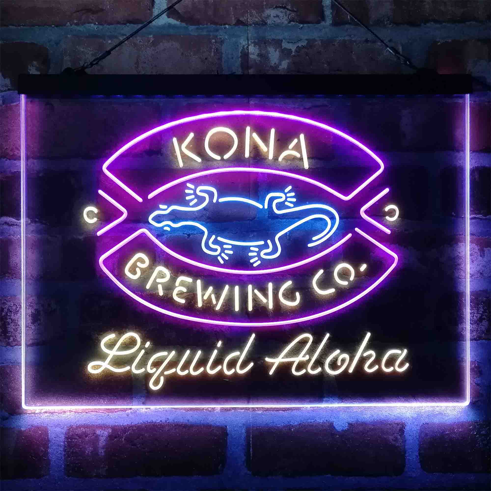 Kona Brewing Company Beer Neon 3-Color LED Sign