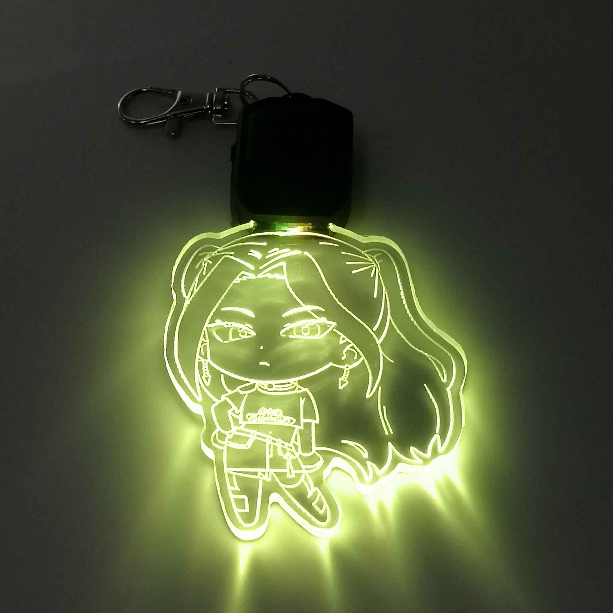 Kpop Demon Hunter Mira LED Light Acrylic Keychain , Christmas Tree Ornament - Image 3