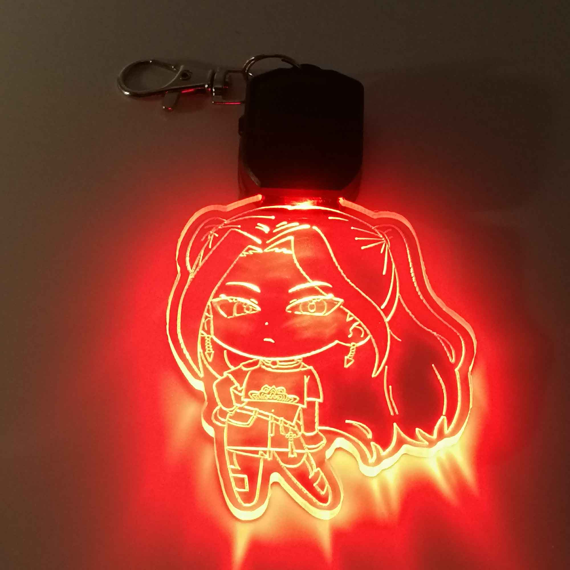 Kpop Demon Hunter Mira LED Light Acrylic Keychain , Christmas Tree Ornament - Image 4