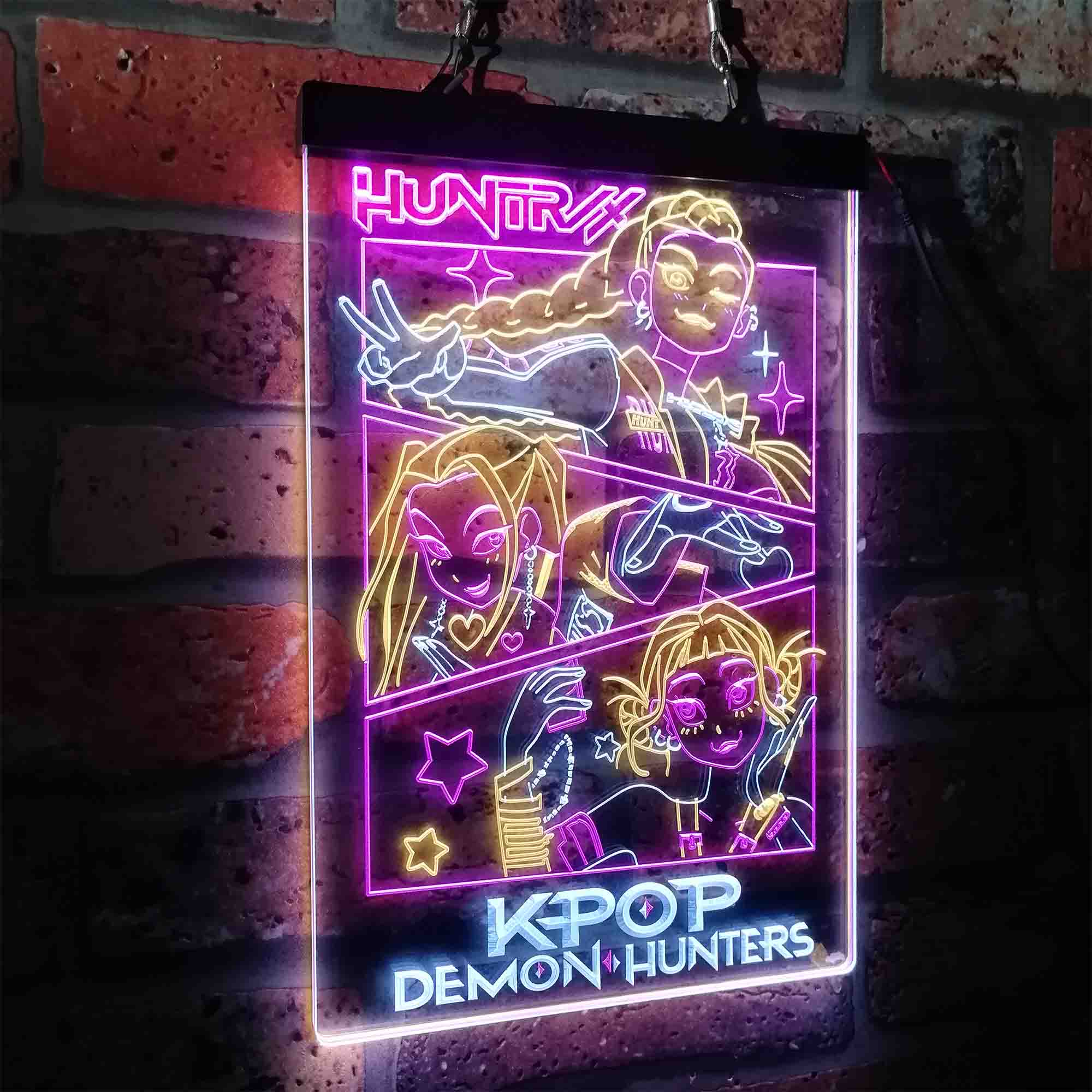 Kpop Demon Hunters Huntrix Neon LED Sign 3 Colors - Image 15