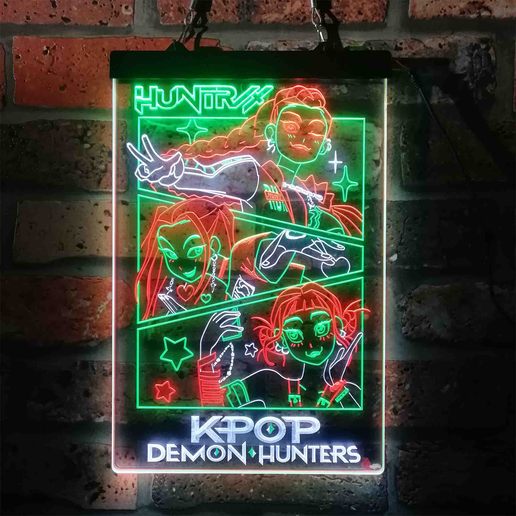 Kpop Demon Hunters Huntrix Neon LED Sign 3 Colors - Image 6