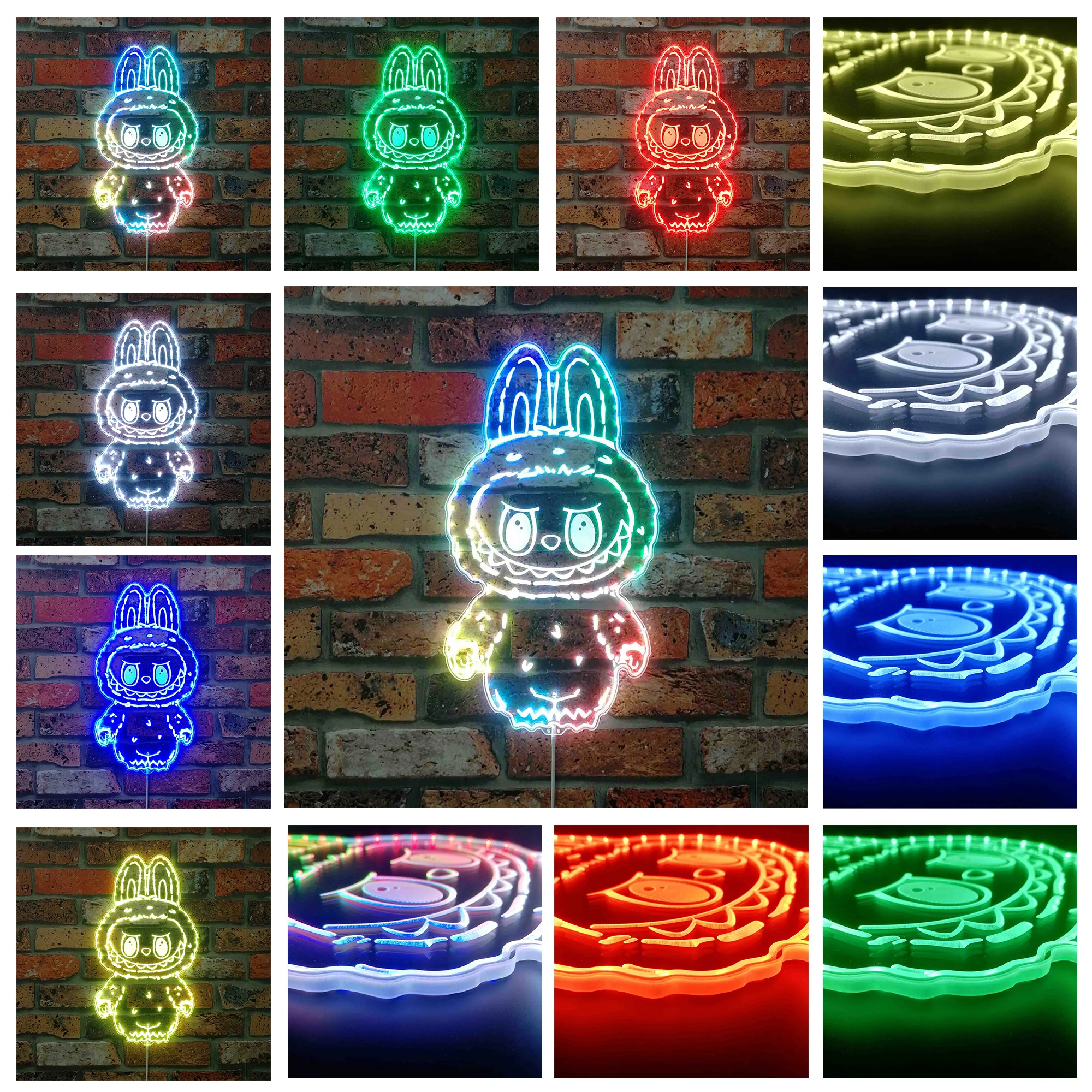Labubu Monster Neon LED Sign with Dynamic RGB Colors - Image 2