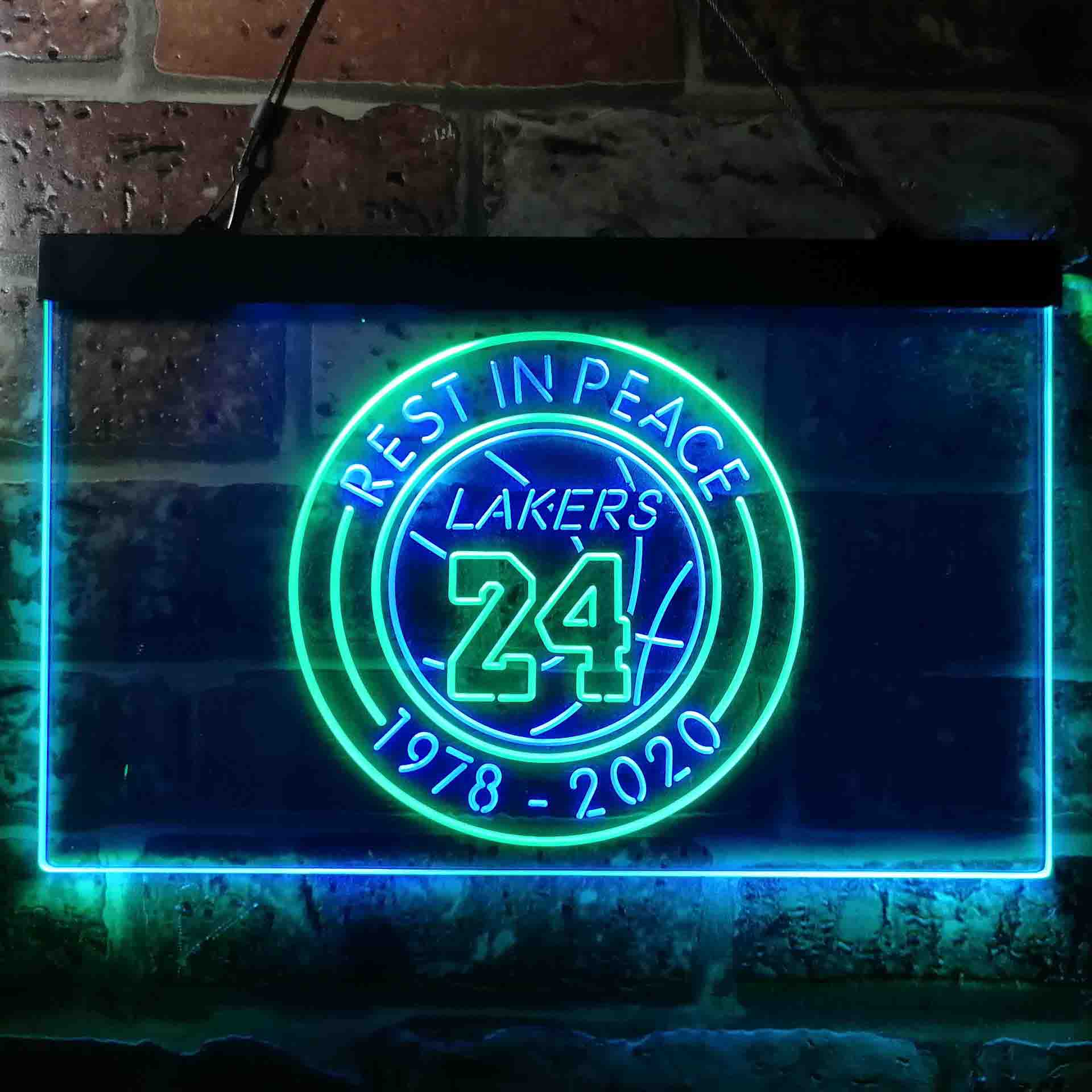 Lakers 24 Rest in Peace 1978-2020 Neon-Like LED Sign - Image 11