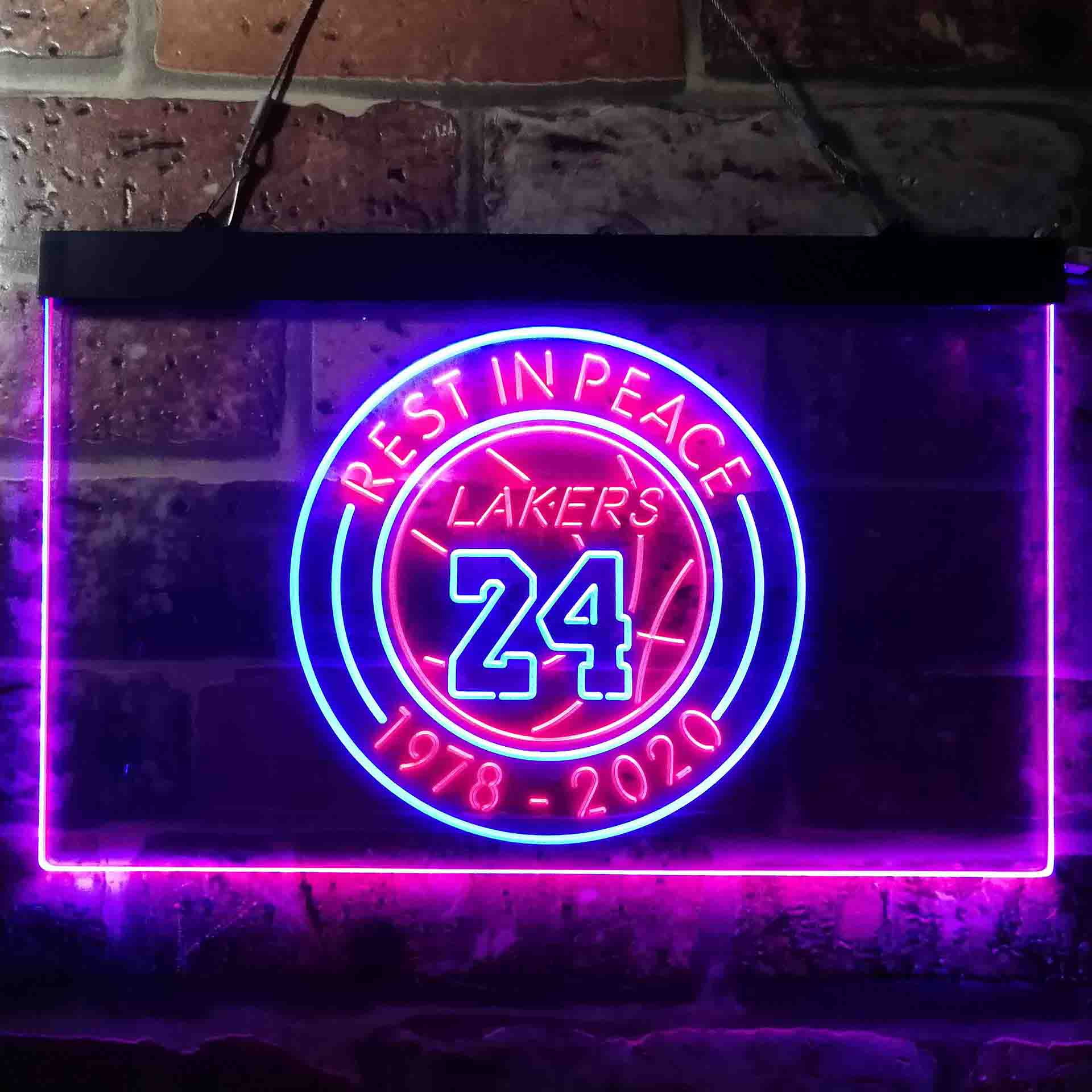 Lakers 24 Rest in Peace 1978-2020 Neon-Like LED Sign - Image 13