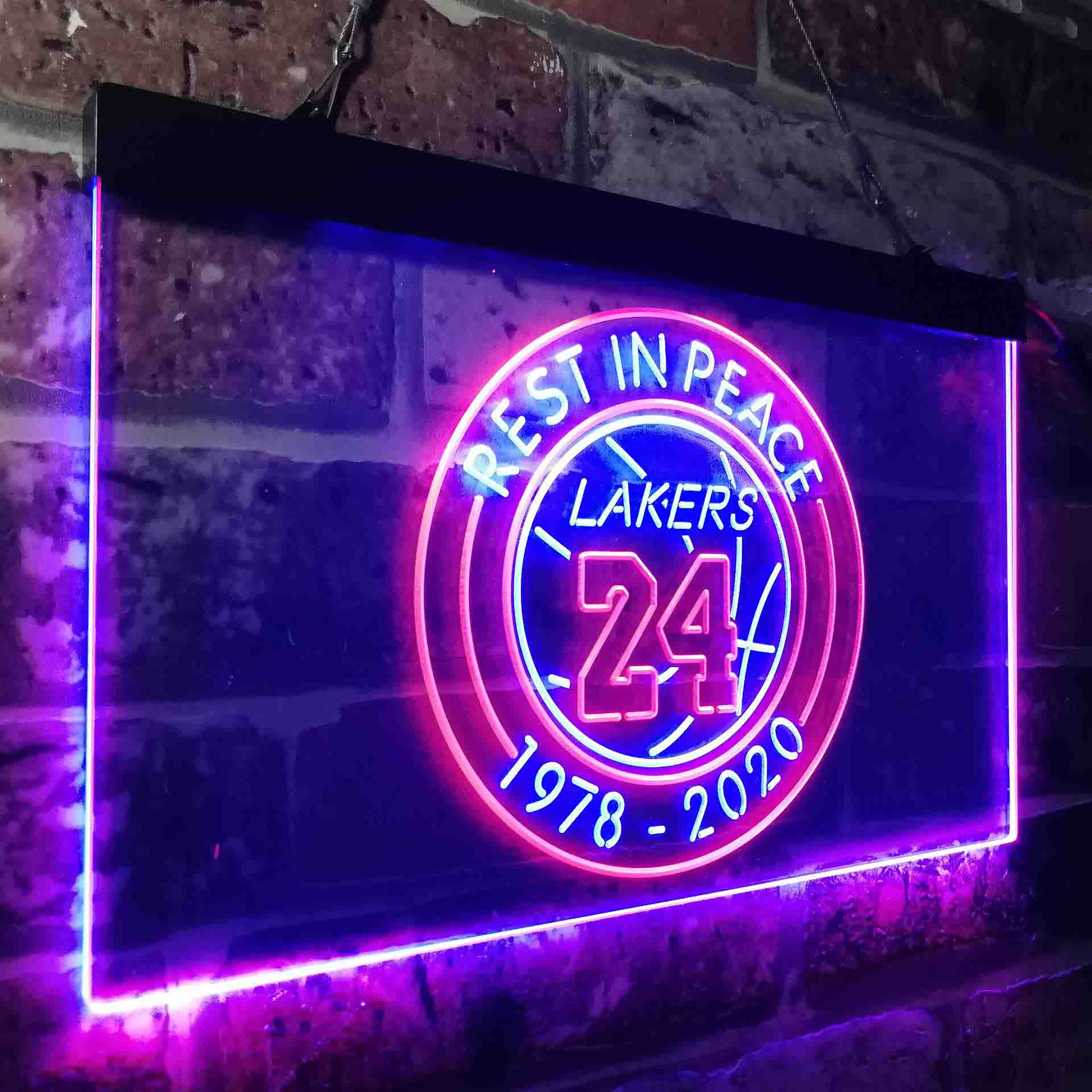 Lakers 24 Rest in Peace 1978-2020 Neon-Like LED Sign - Image 18