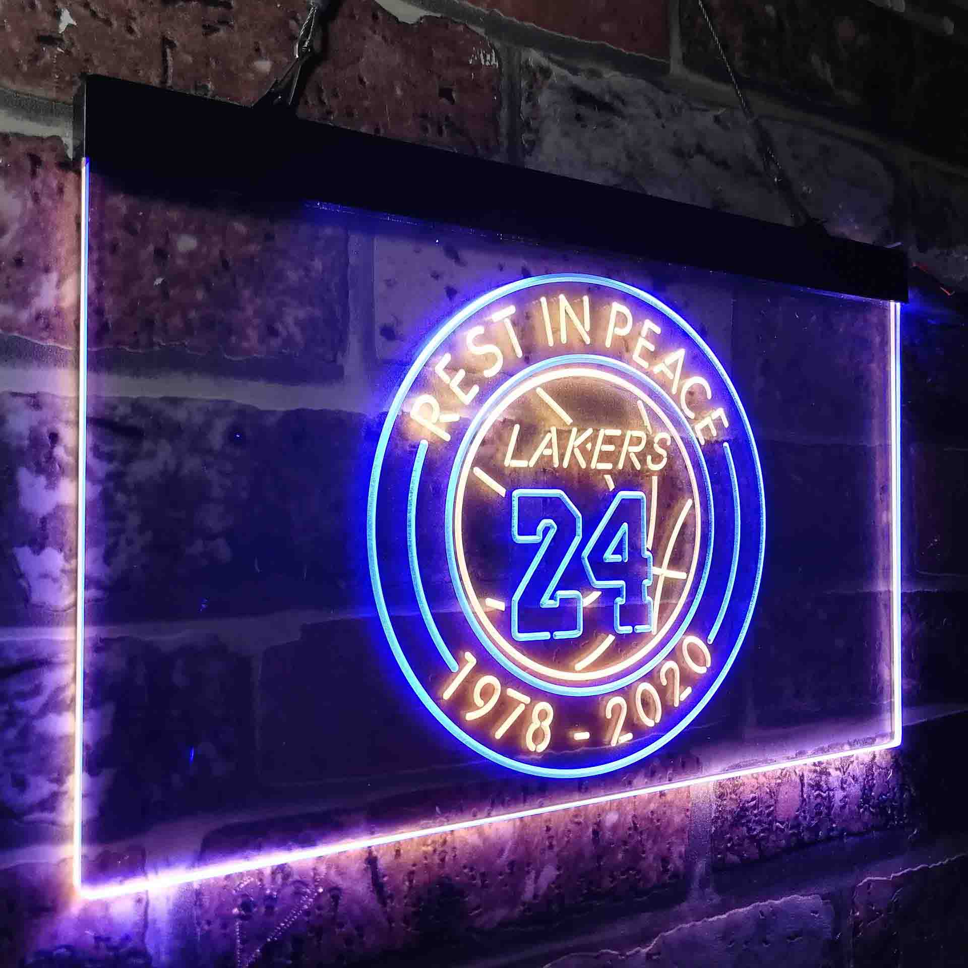 Lakers 24 Rest in Peace 1978-2020 Neon-Like LED Sign - Image 20