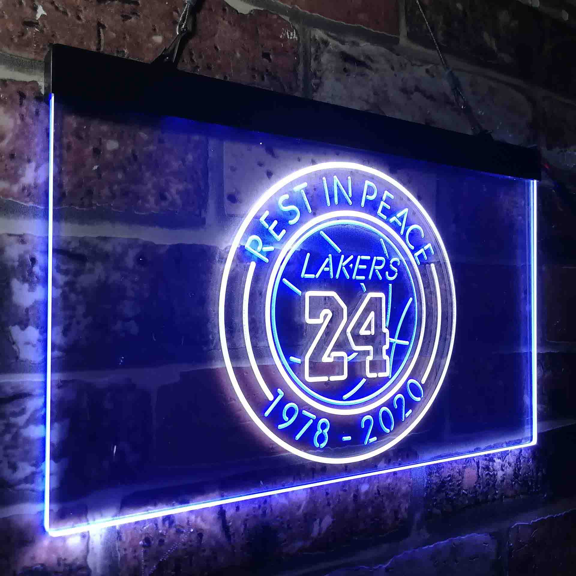 Lakers 24 Rest in Peace 1978-2020 Neon-Like LED Sign - Image 21