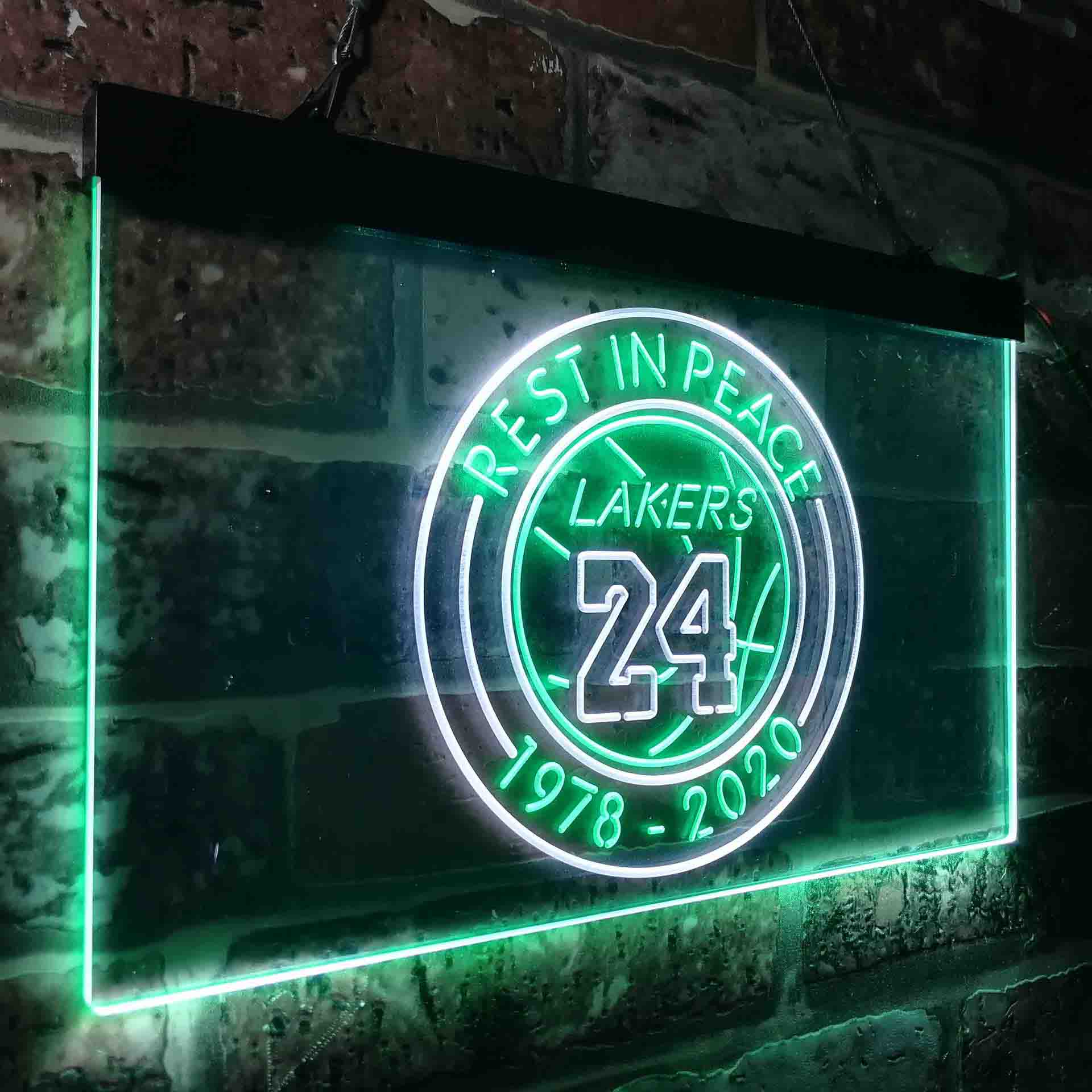 Lakers 24 Rest in Peace 1978-2020 Neon-Like LED Sign - Image 25