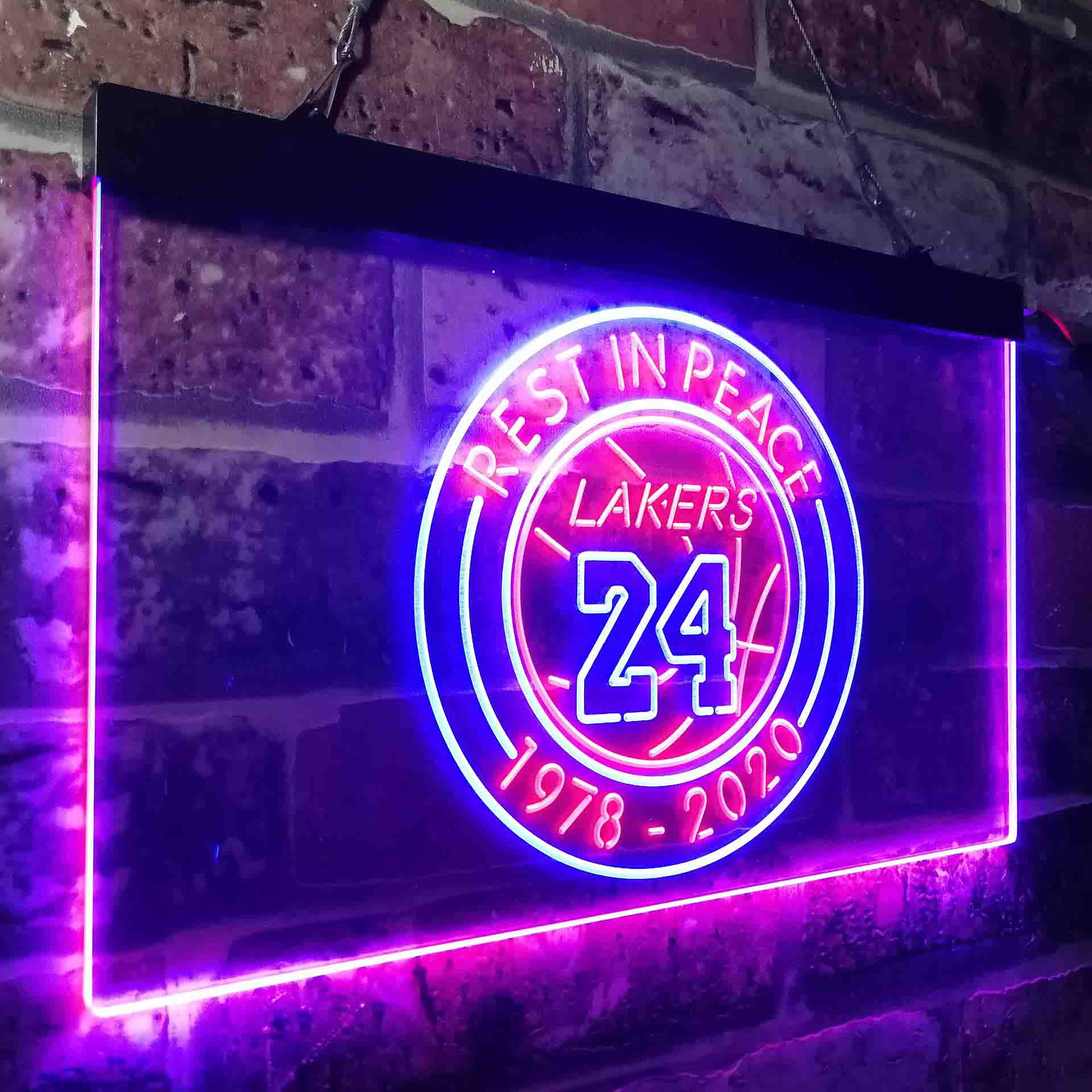 Lakers 24 Rest in Peace 1978-2020 Neon-Like LED Sign - Image 26