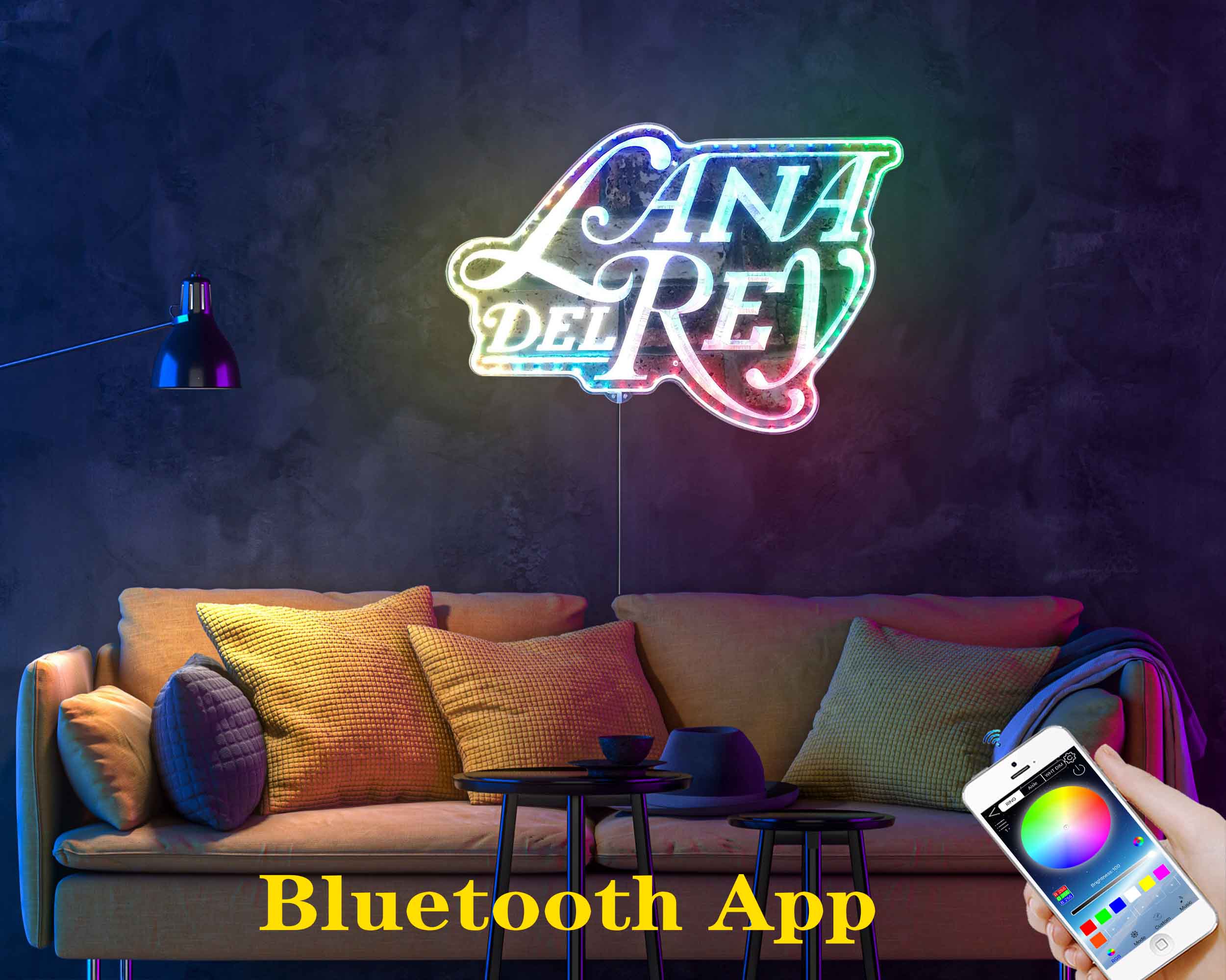 Lana Del Rey Neon LED Sign with Dynamic RGB Colors - Image 7