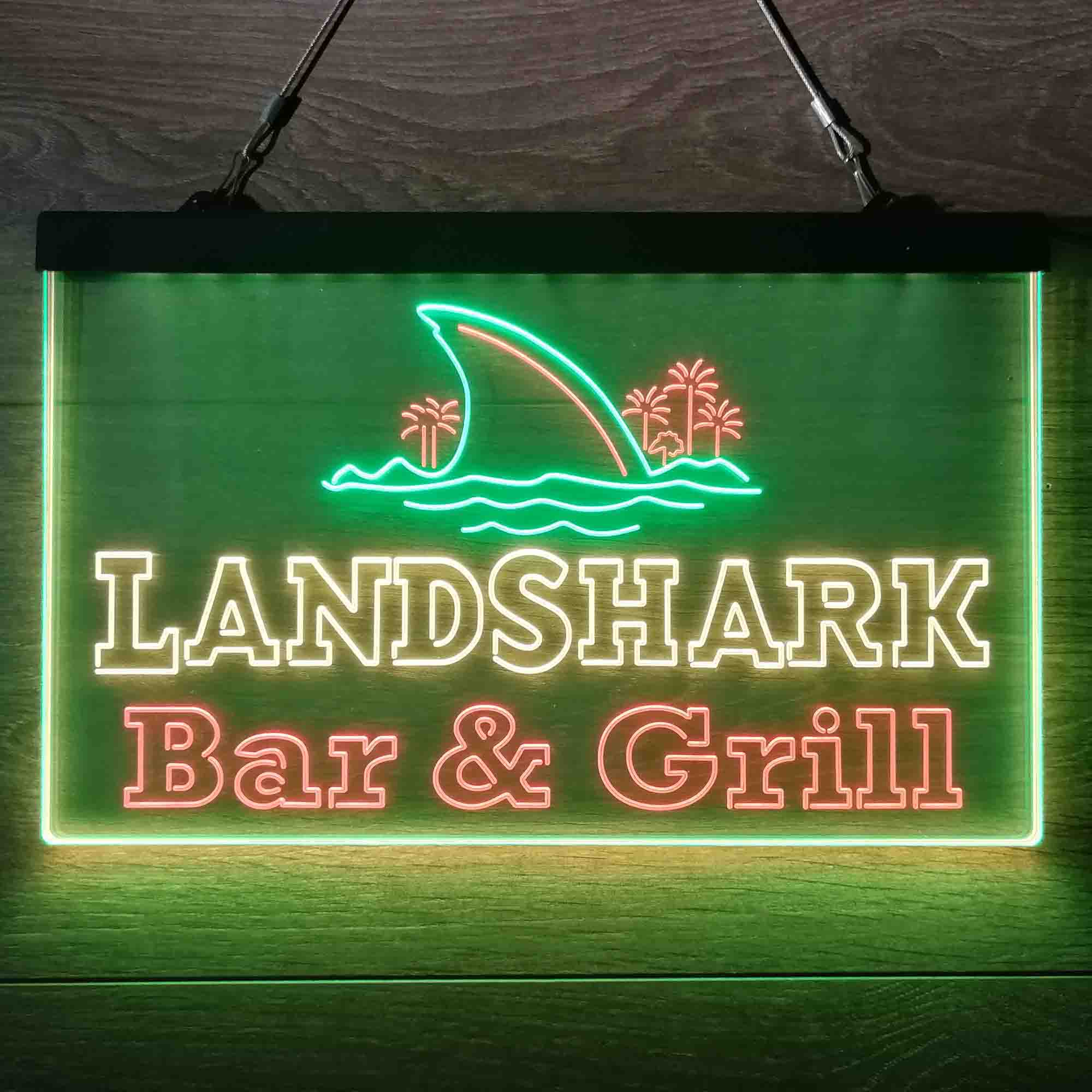 Landshark Bar & Grill Beer  Neon 3-Color LED Sign - Image 11