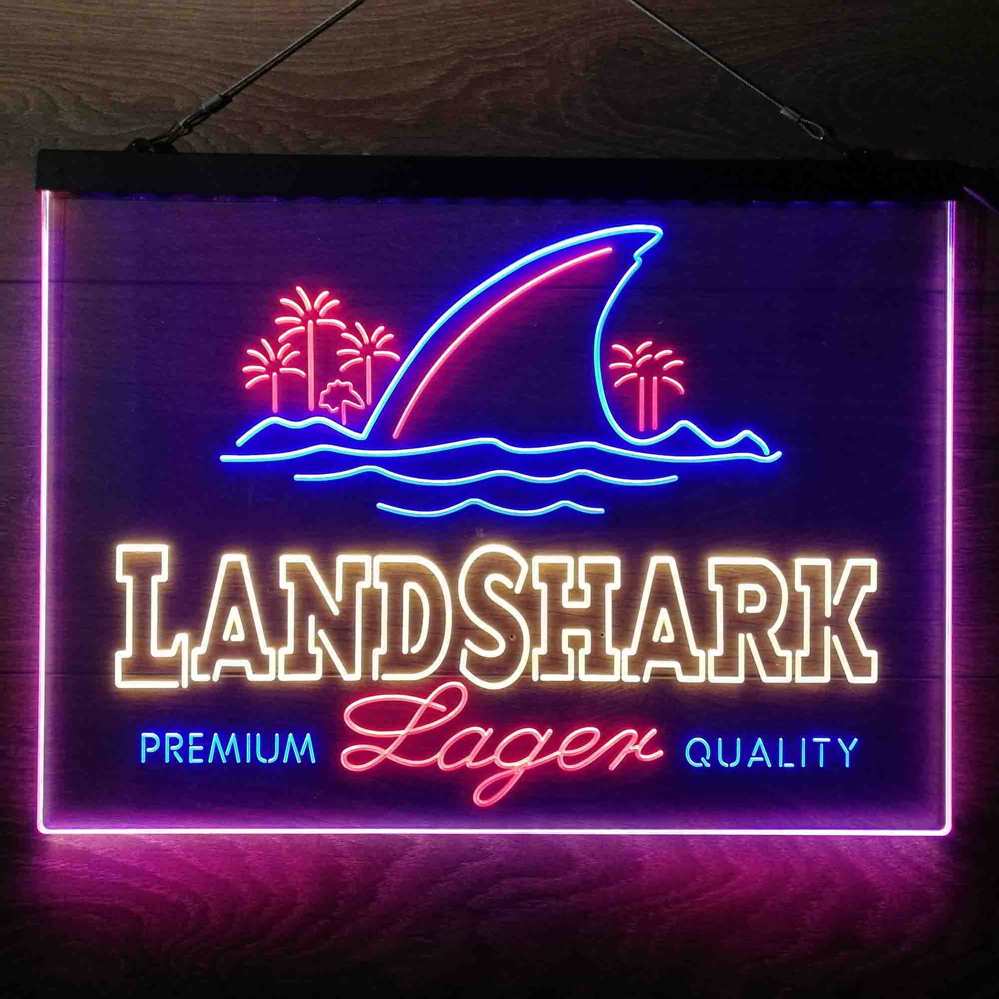 Landshark Lager Neon 3-Color LED Sign