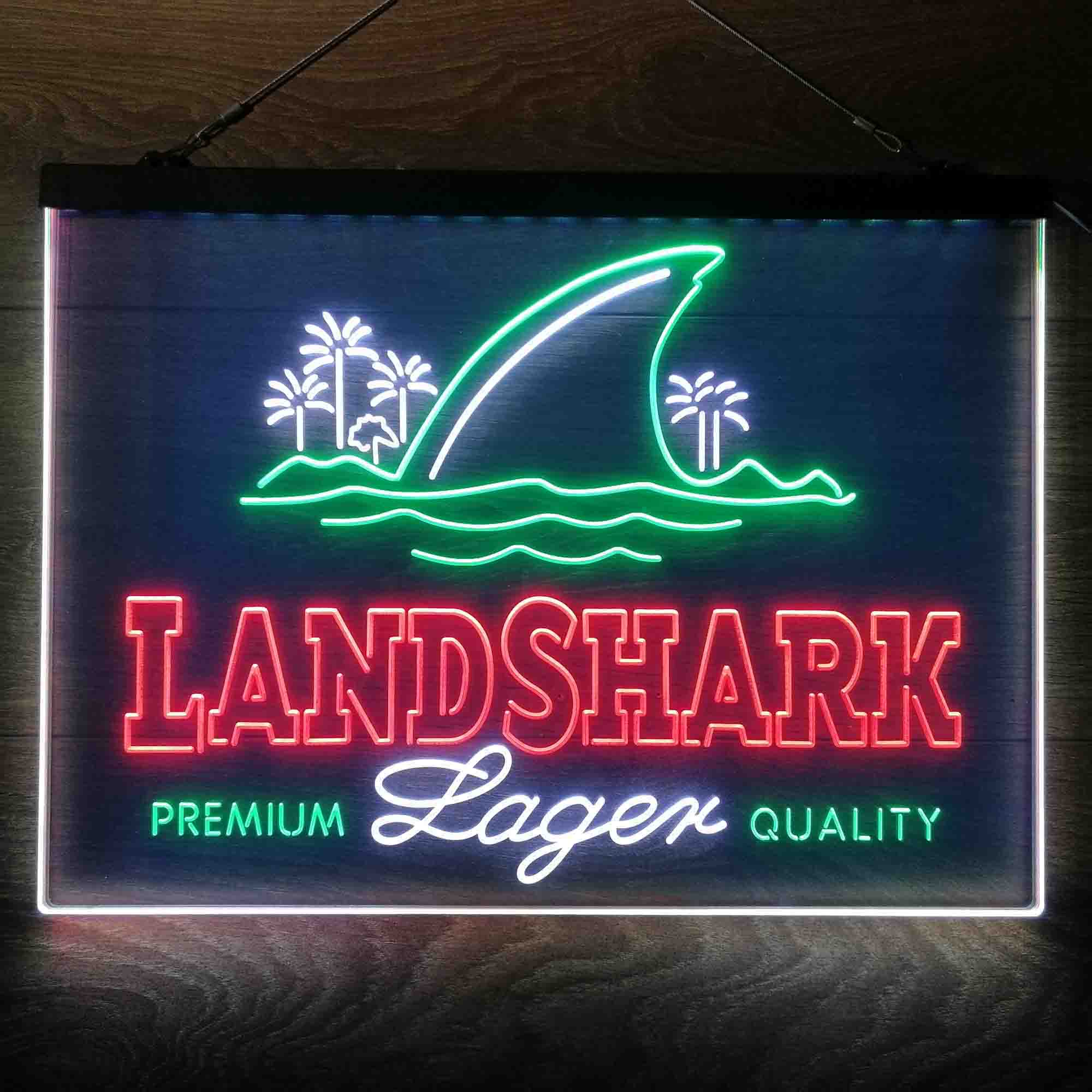 Landshark Lager Neon 3-Color LED Sign - Image 2