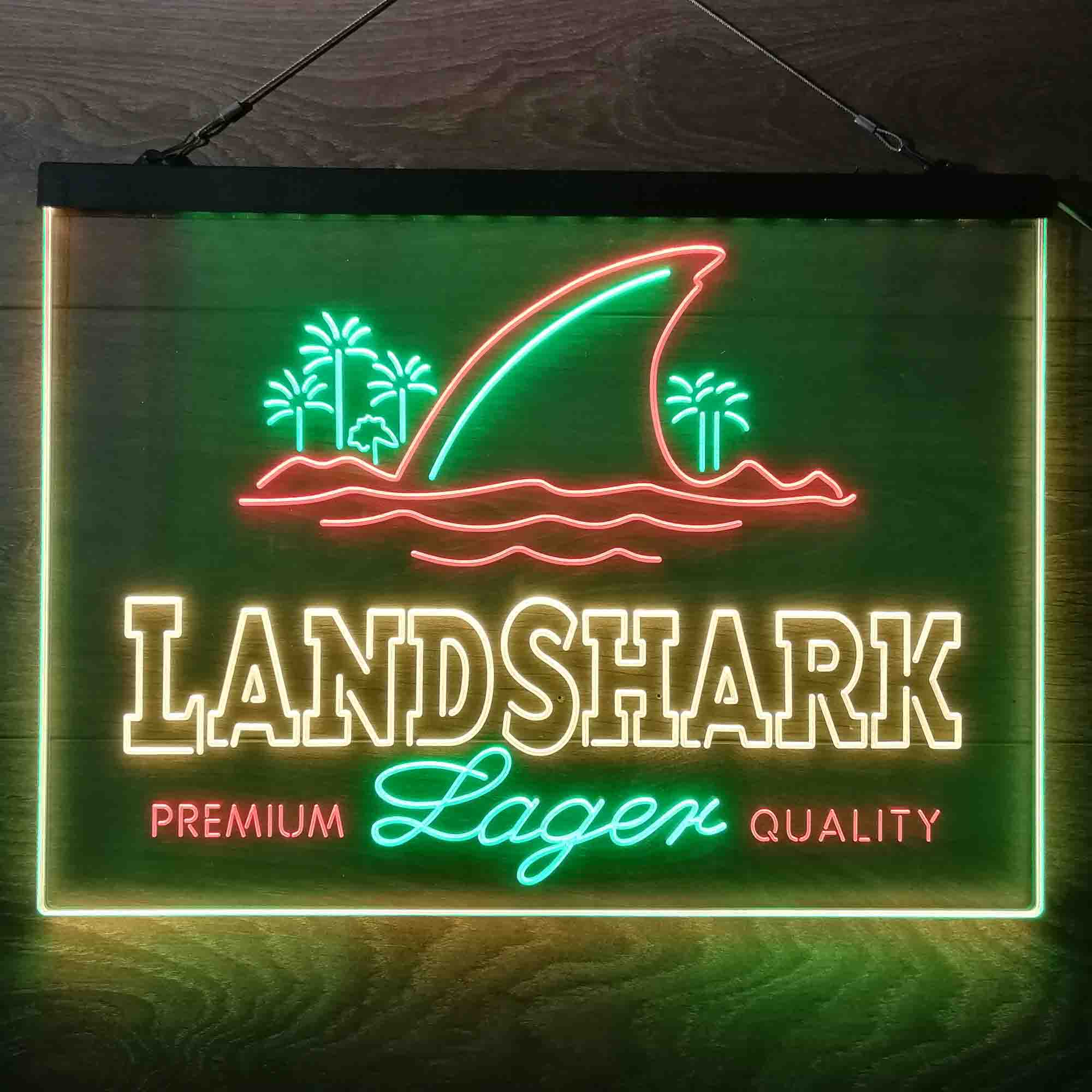 Landshark Lager Neon 3-Color LED Sign - Image 3