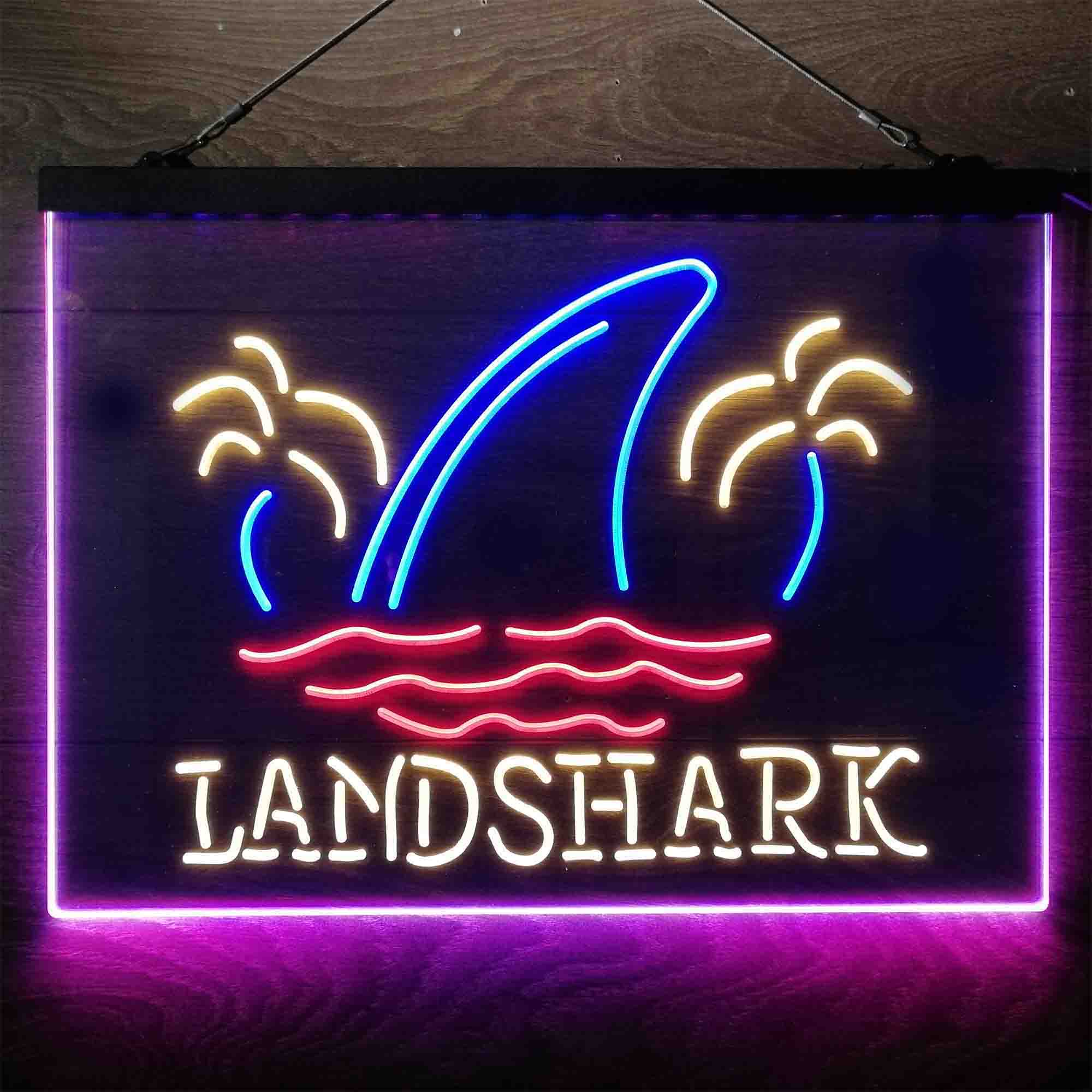 Landshark Palm Tree Island Neon 3-Color LED Sign - Image 10