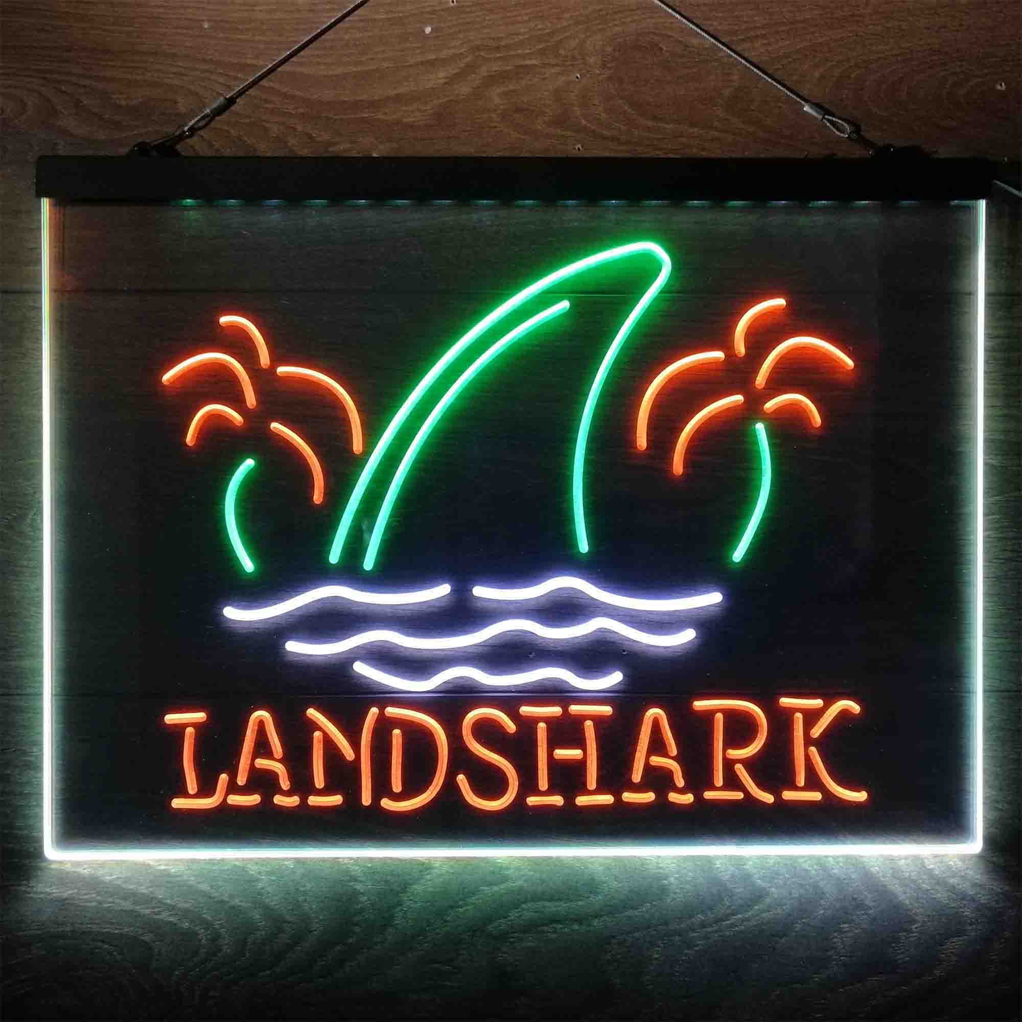 Landshark Palm Tree Island Neon 3-Color LED Sign - Image 2