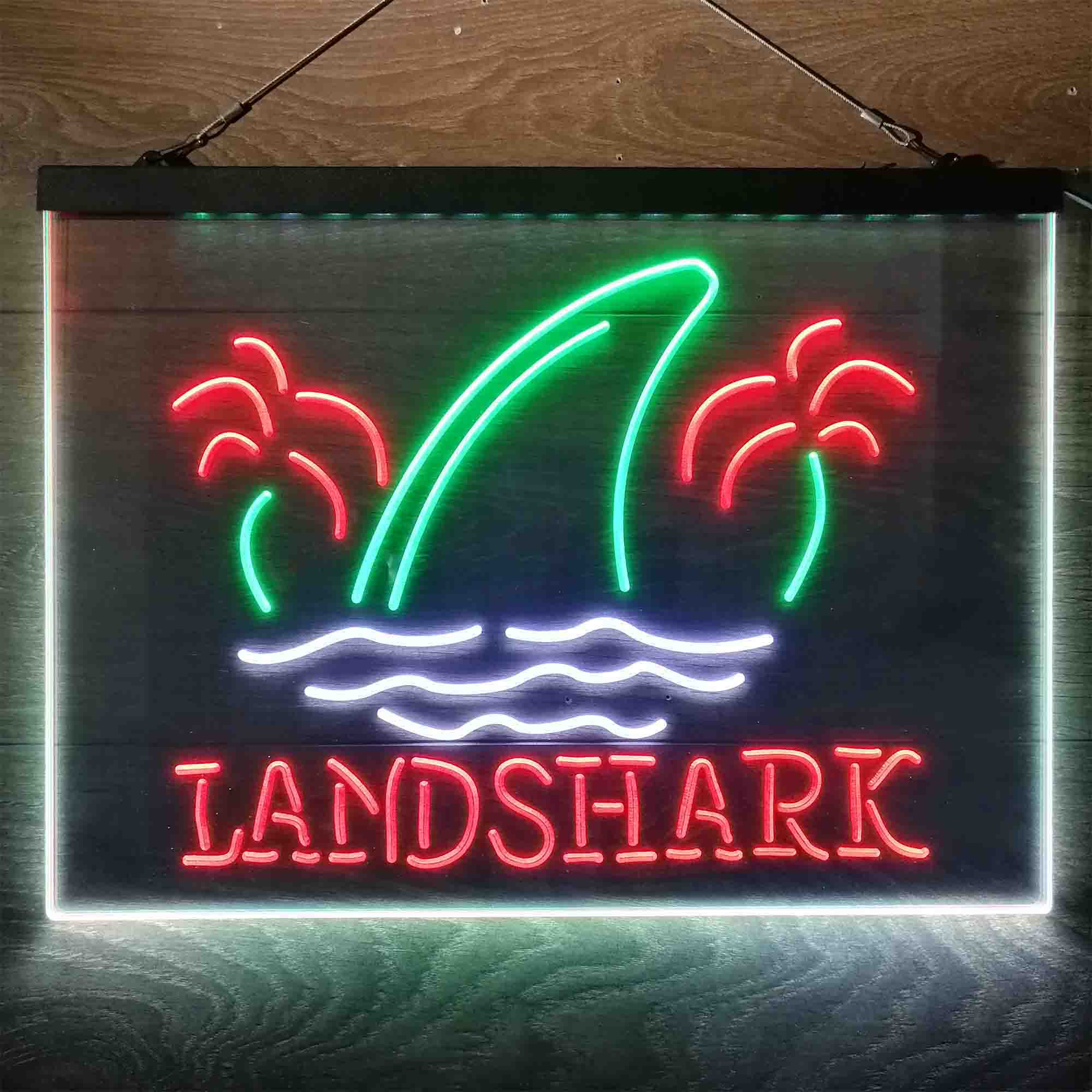 Landshark Palm Tree Island Neon 3-Color LED Sign - Image 9