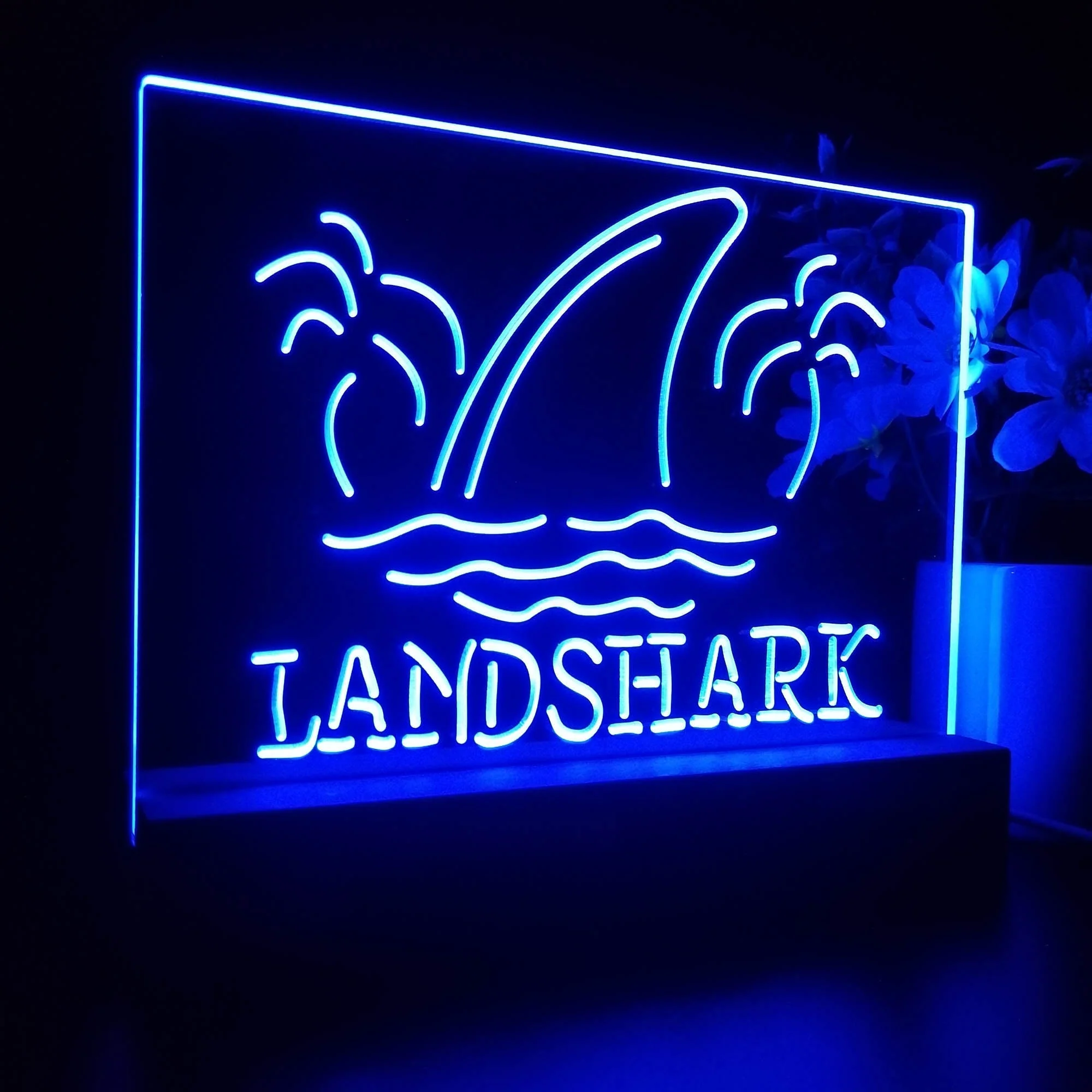 Landshark Palm Tree Island Neon Sign Pub Bar Lamp - Image 5
