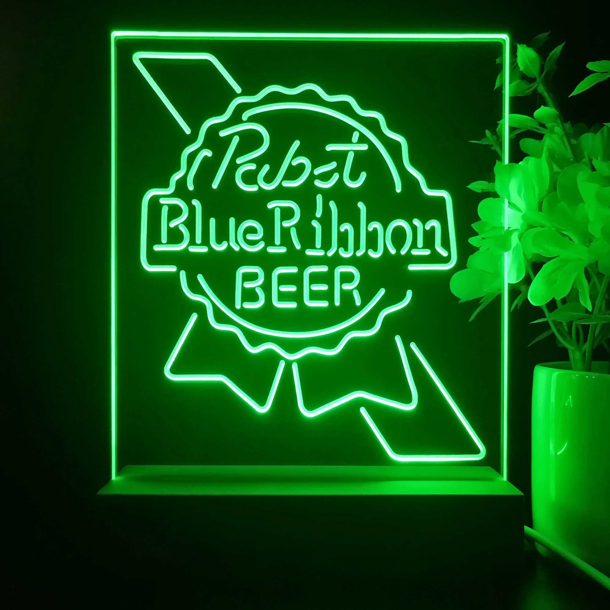 Pabst Blue Ribbon Night Light Neon Pub Bar Lamp - Image 3