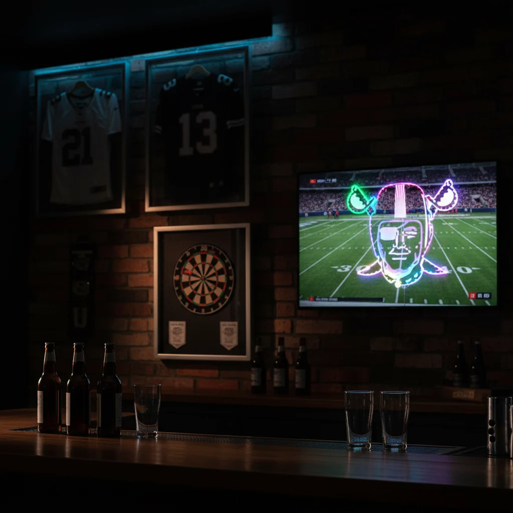 Las Vegas Raiders Neon LED Sign with Dynamic RGB Colors - Image 8