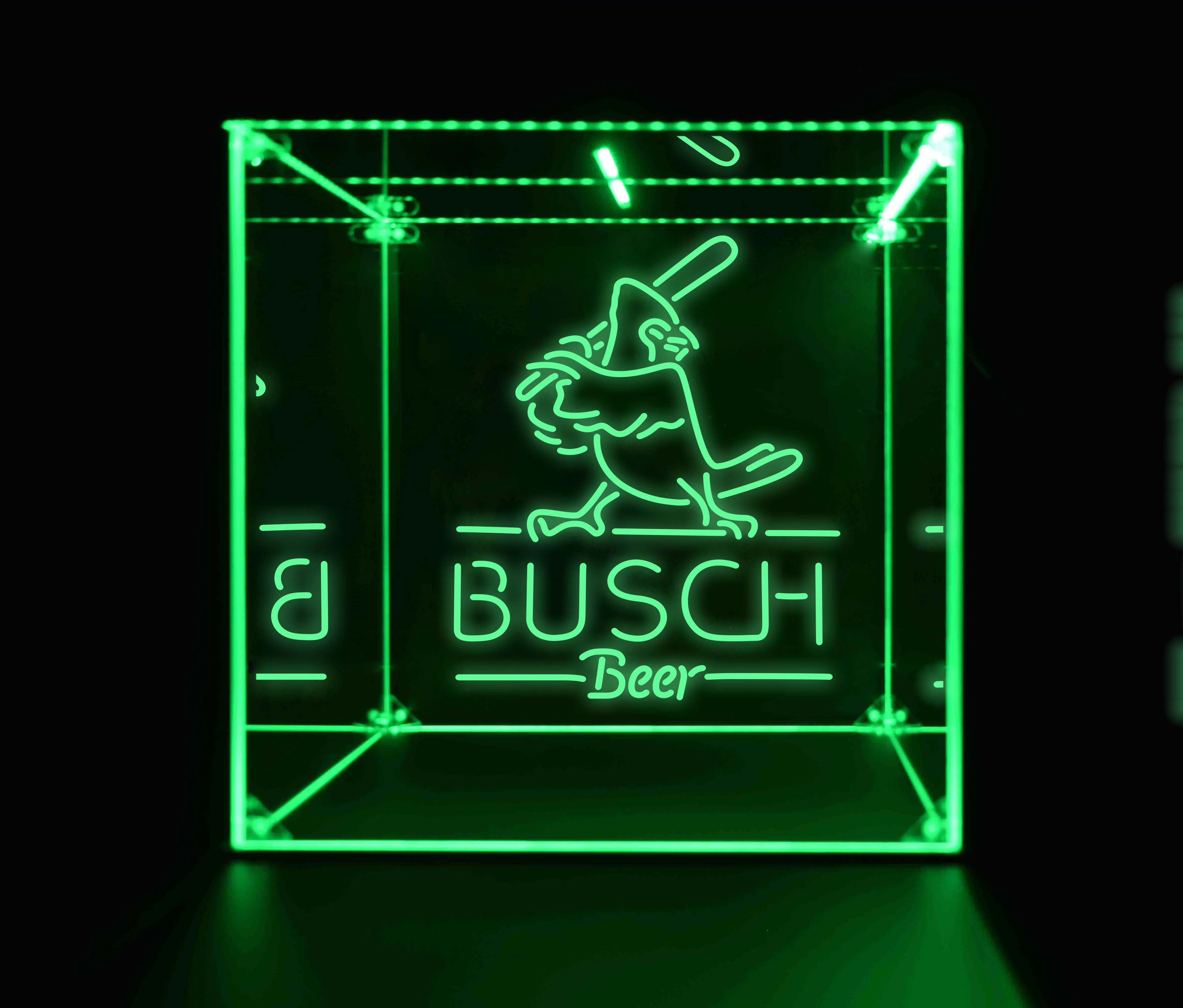Wine, Champagne, Liquor, Beverage Bottle LED Display Case, Busch Beer Cardinals Collection - Image 2