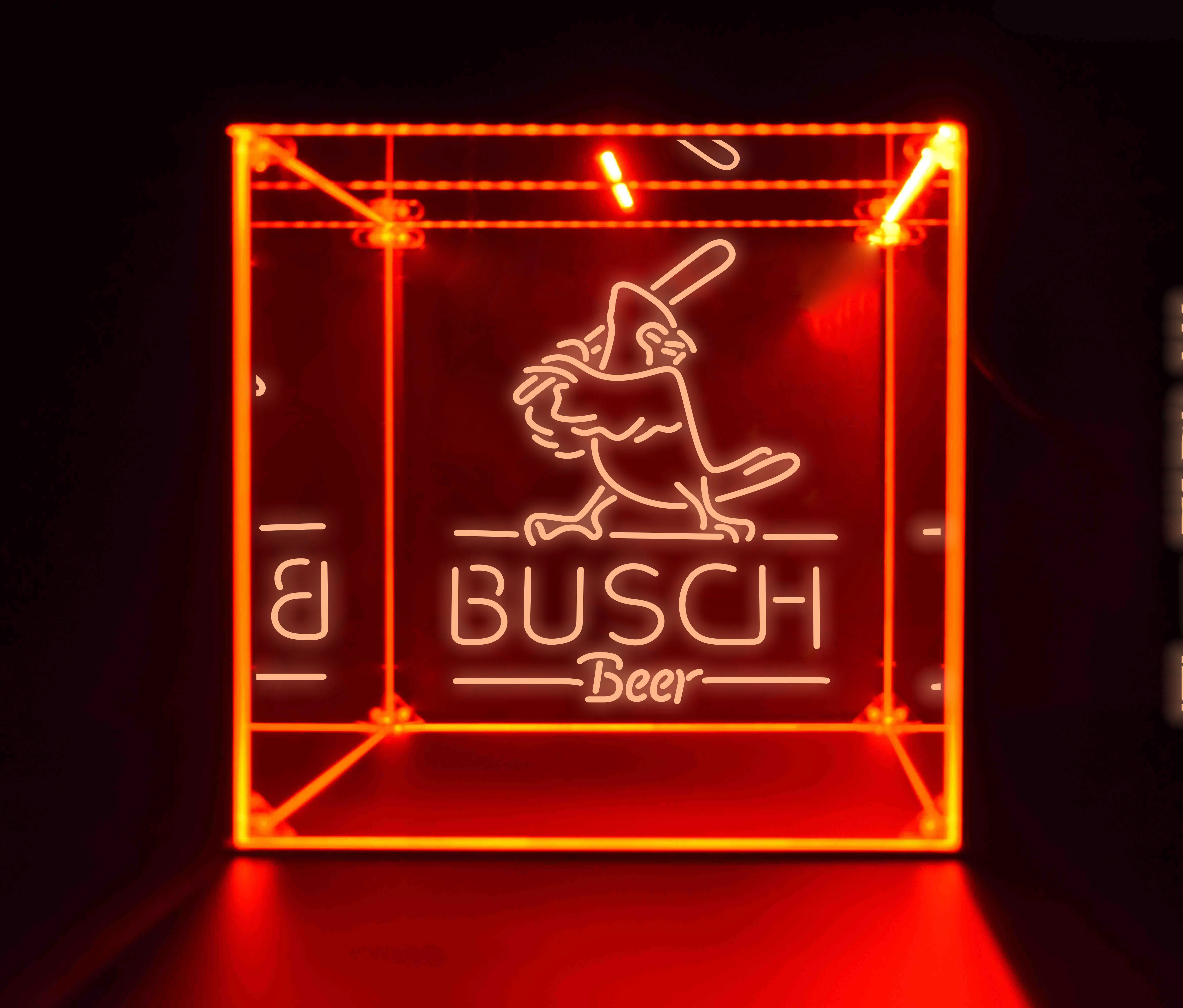 Wine, Champagne, Liquor, Beverage Bottle LED Display Case, Busch Beer Cardinals Collection - Image 3