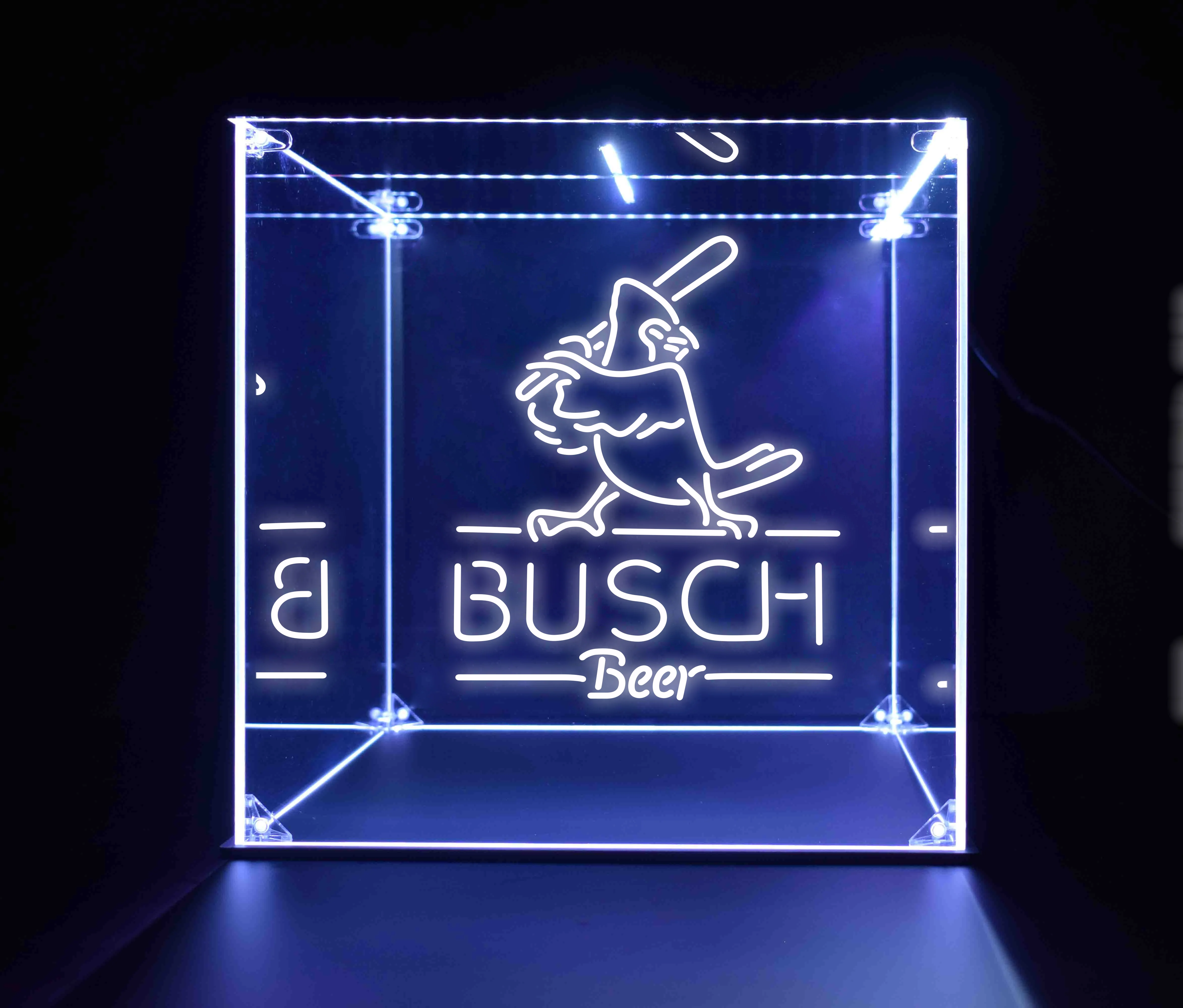 Wine, Champagne, Liquor, Beverage Bottle LED Display Case, Busch Beer Cardinals Collection - Image 4