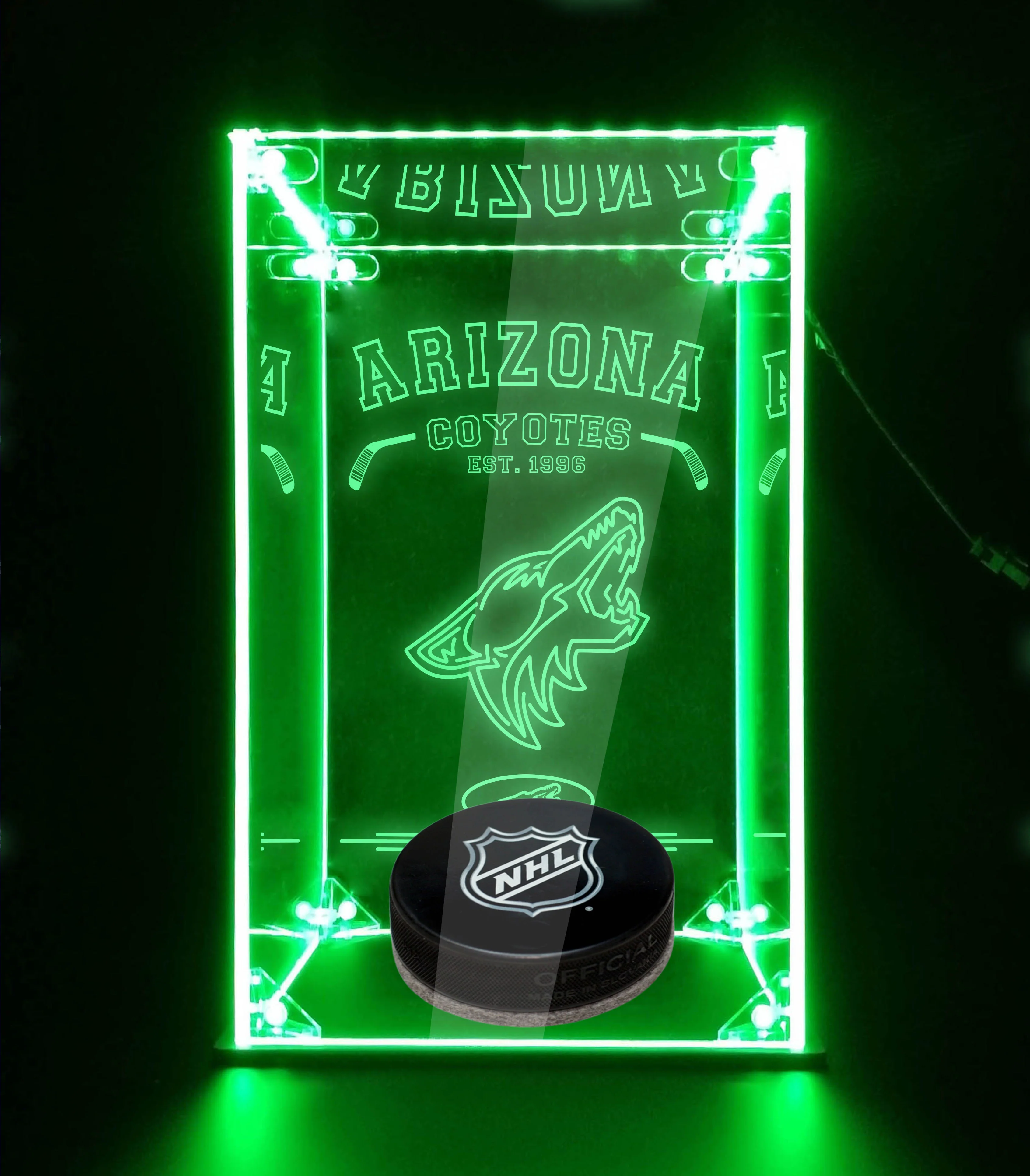 LED Display Case For Arizona Coyotes Sports Memorabilia - Image 4