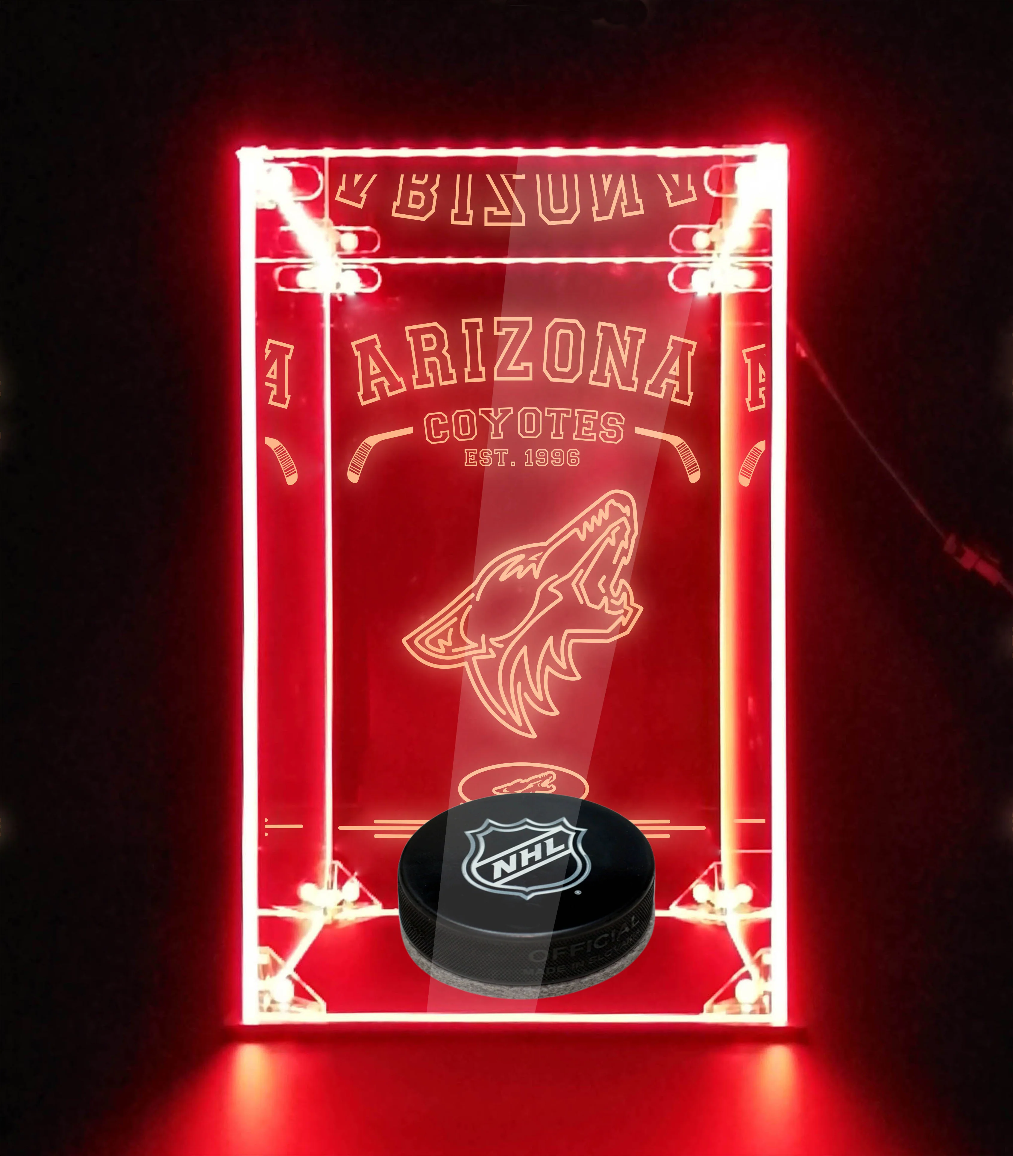 LED Display Case For Arizona Coyotes Sports Memorabilia - Image 5