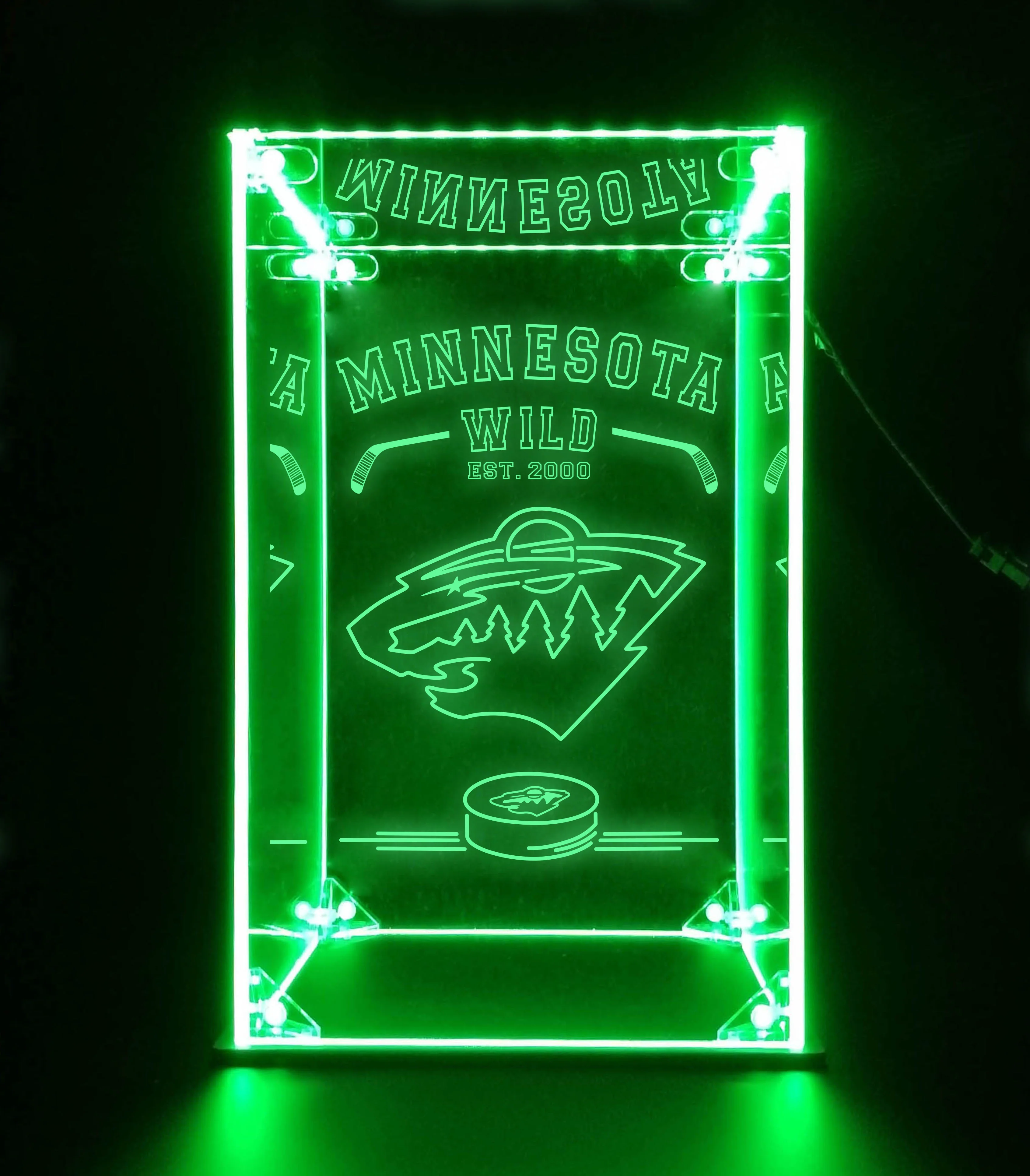 LED Display Case For Minnesota Wild Sports Memorabilia - Image 2