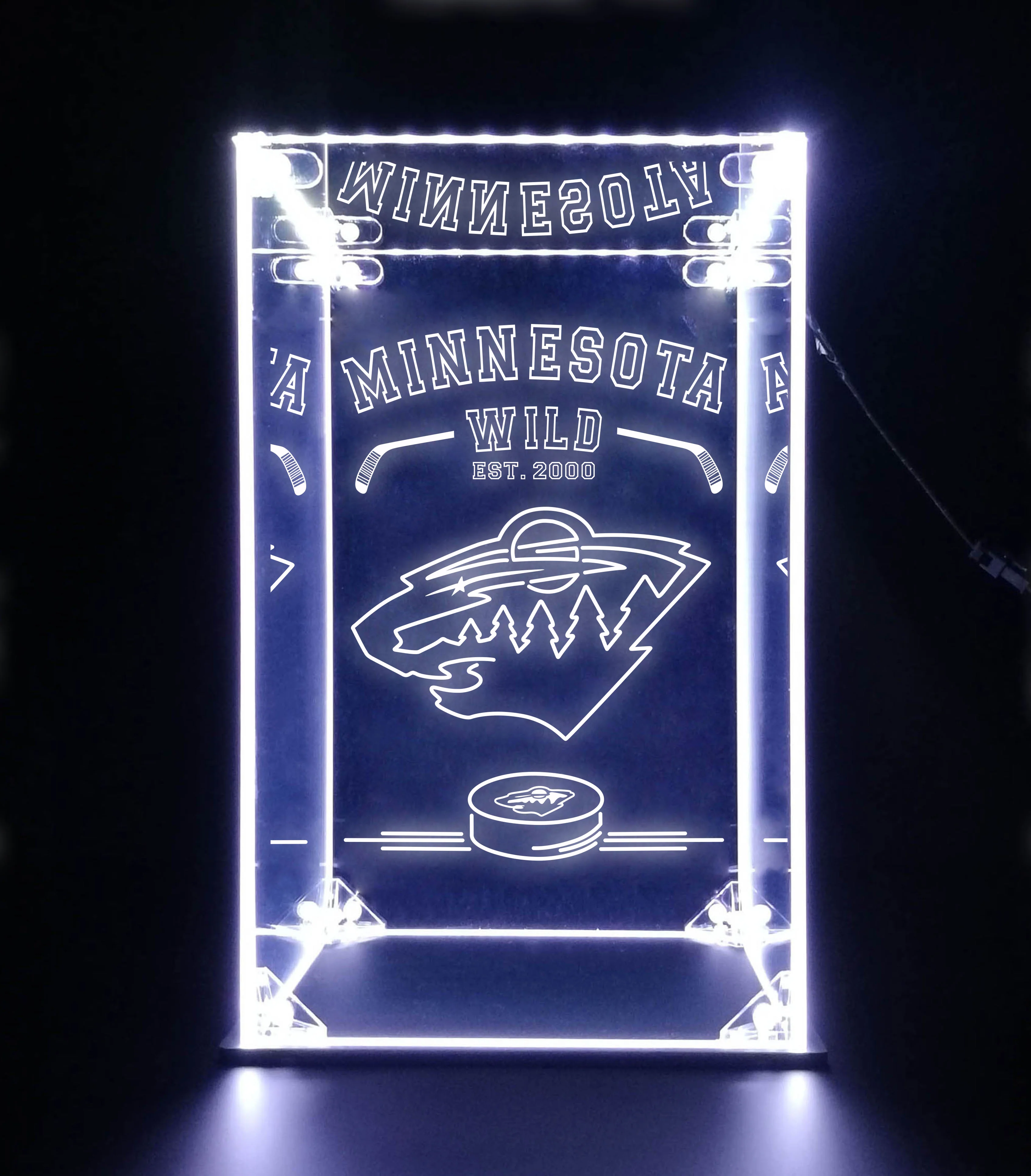 LED Display Case For Minnesota Wild Sports Memorabilia - Image 6