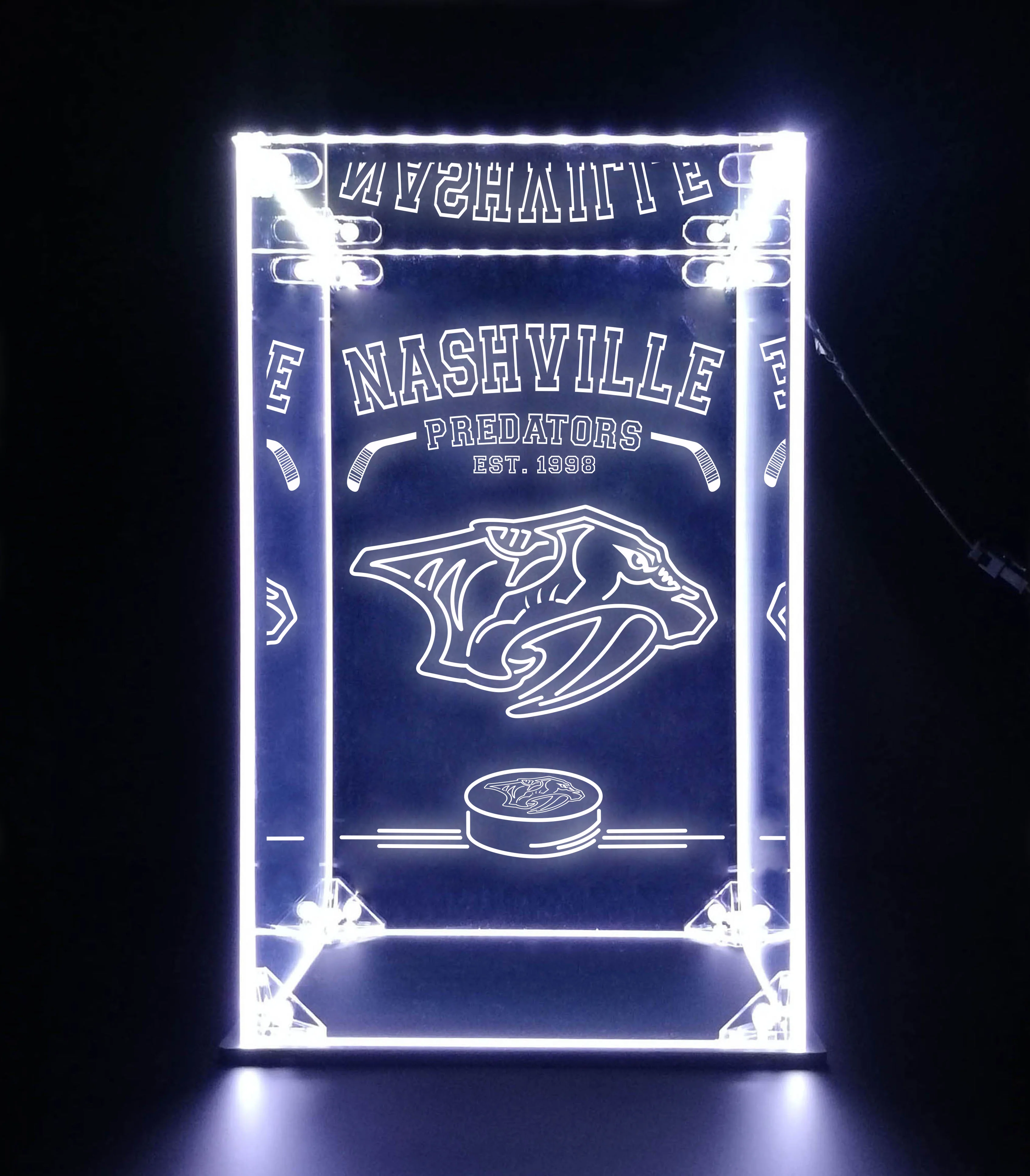 LED Display Case For Nashville Predators Sports Memorabilia - Image 6