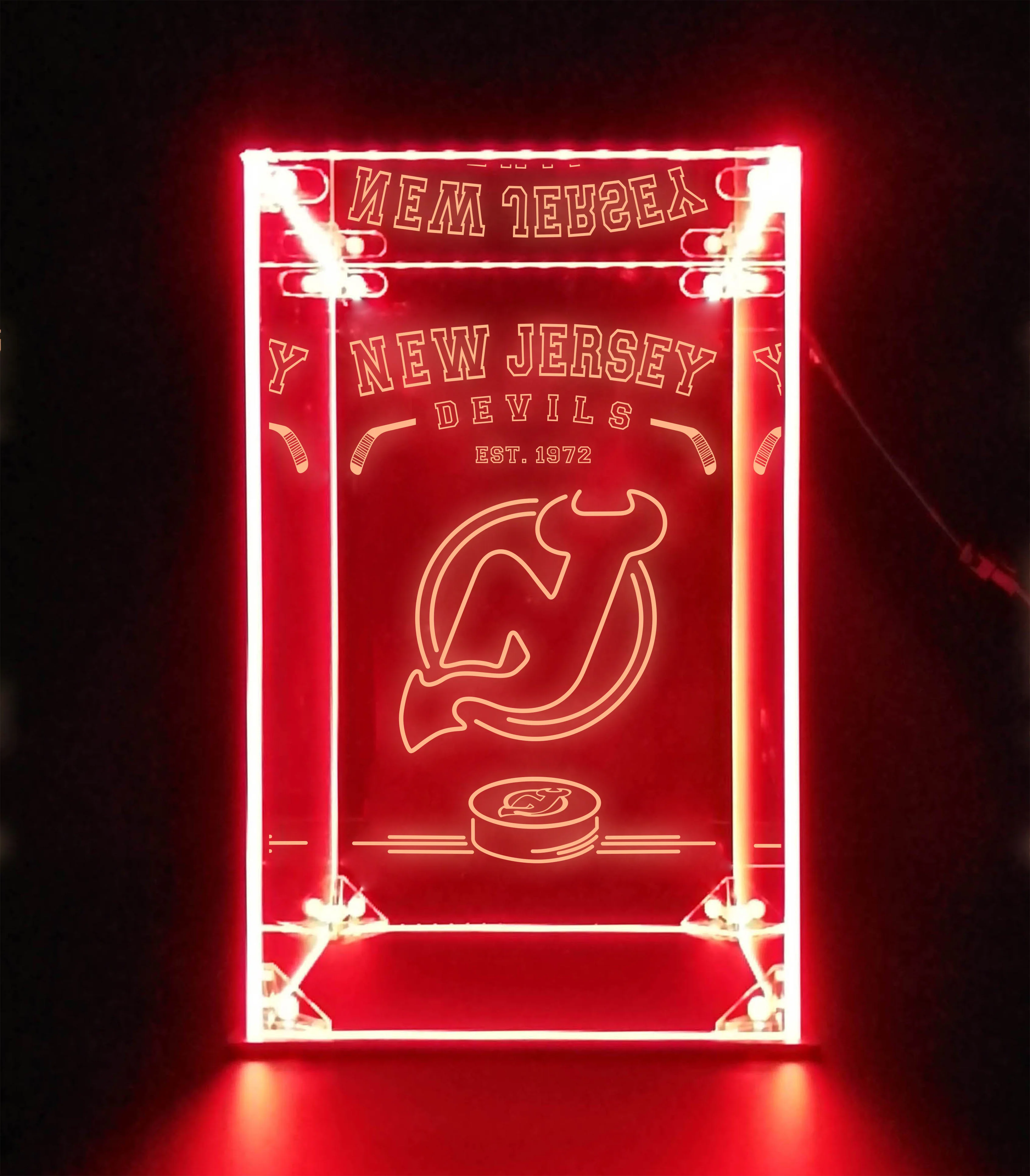 LED Display Case For New Jersey Devils Sports Memorabilia - Image 3