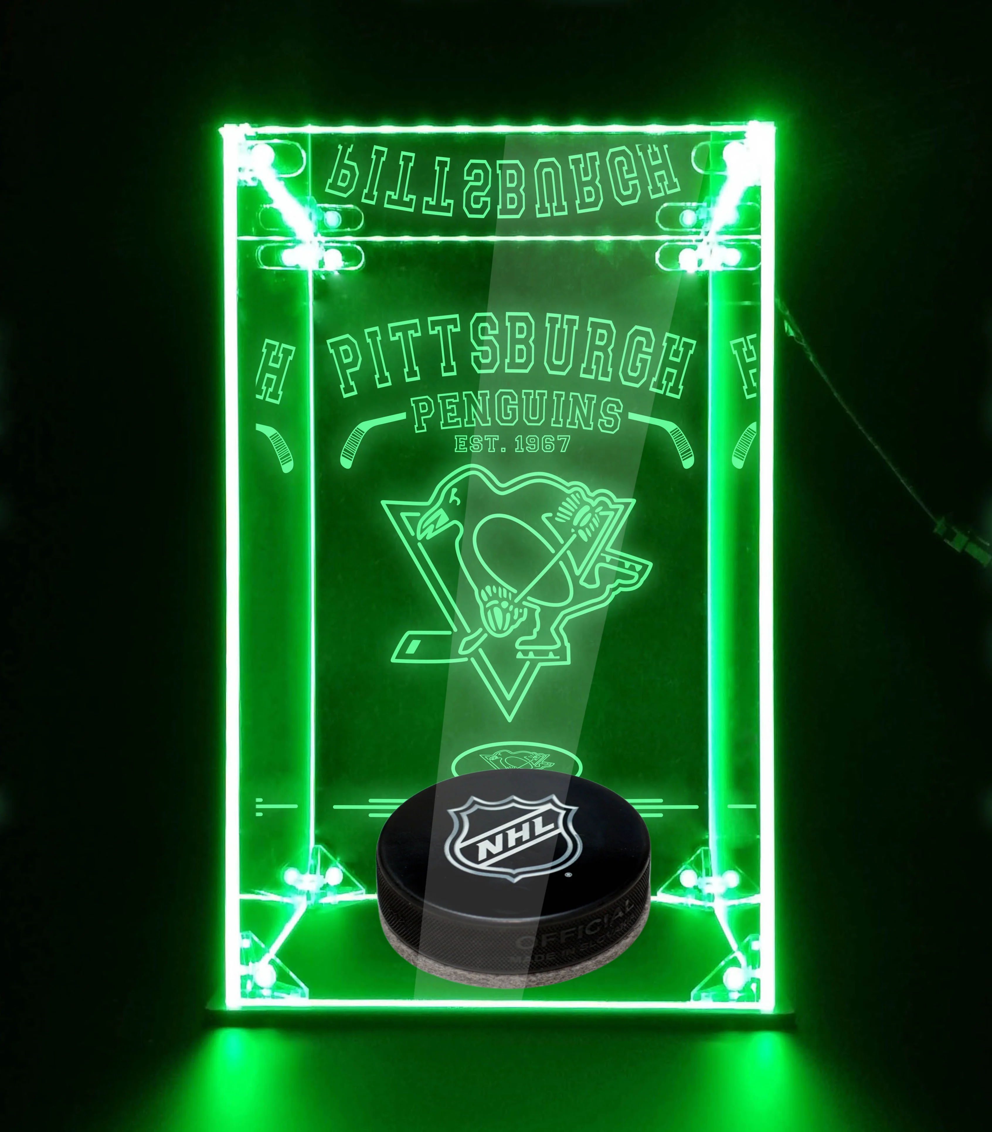 LED Display Case For Pittsburgh Penguins Sports Memorabilia - Image 4