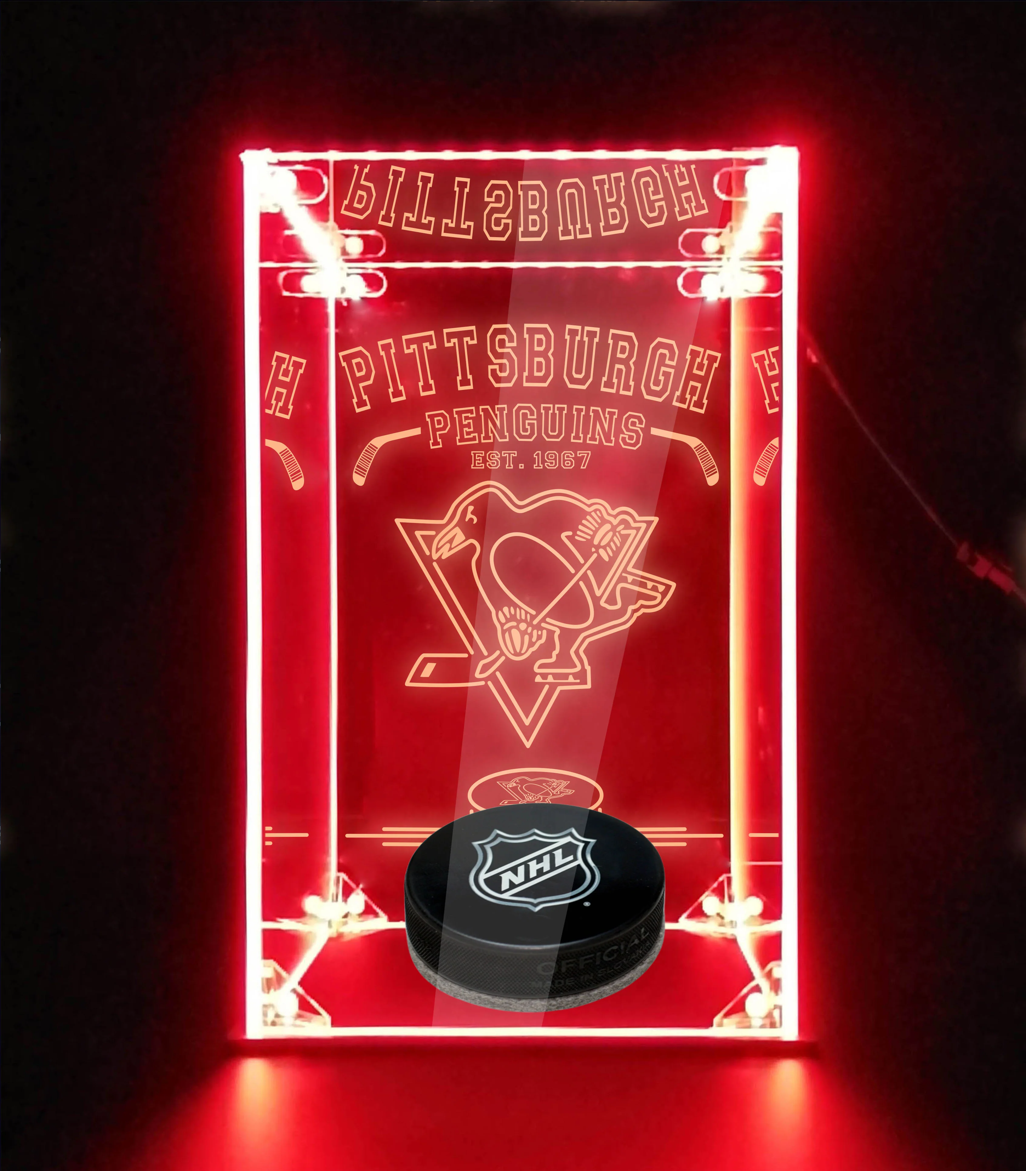LED Display Case For Pittsburgh Penguins Sports Memorabilia - Image 5