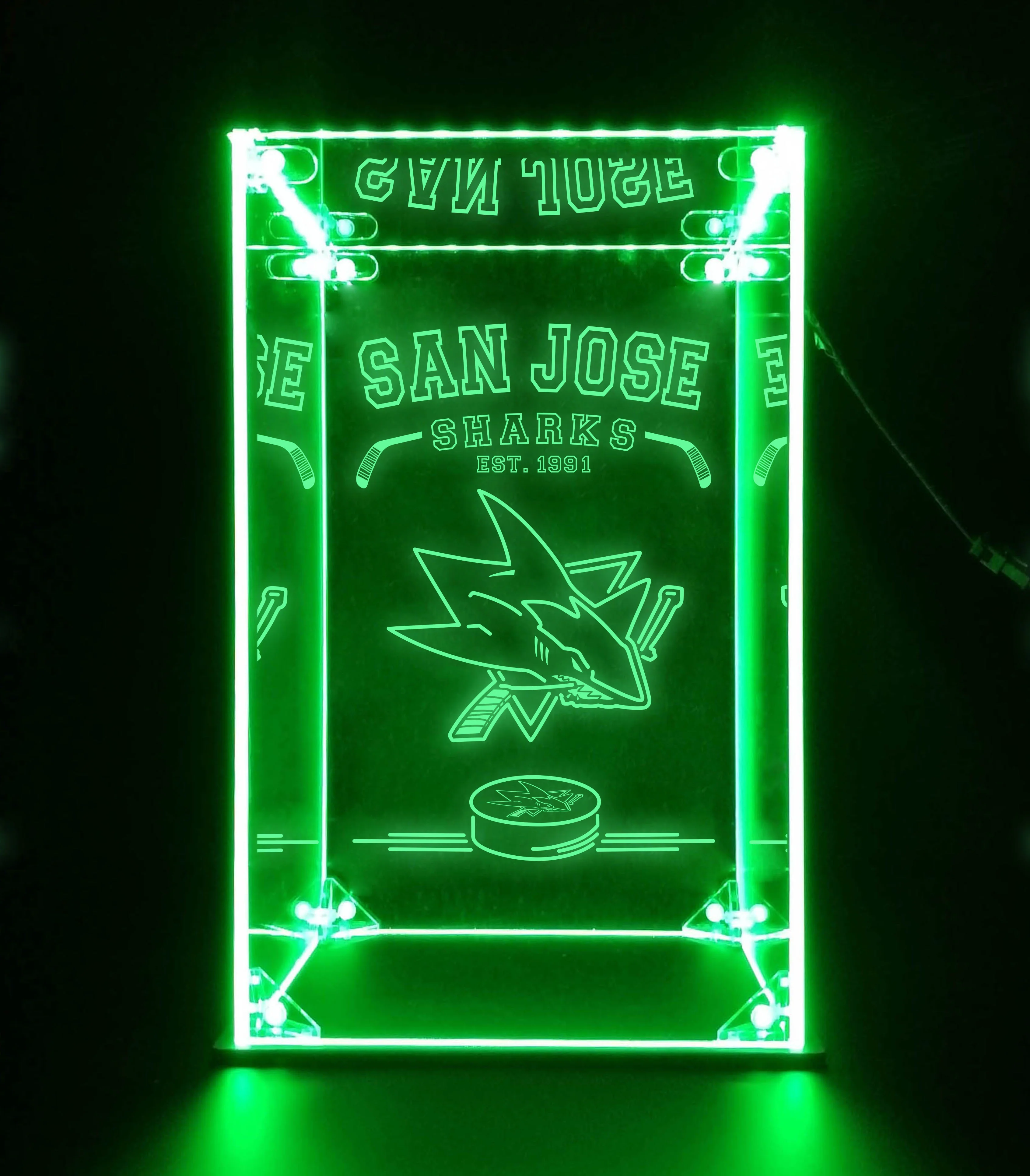 LED Display Case For San Jose Sharks Sports Memorabilia - Image 2
