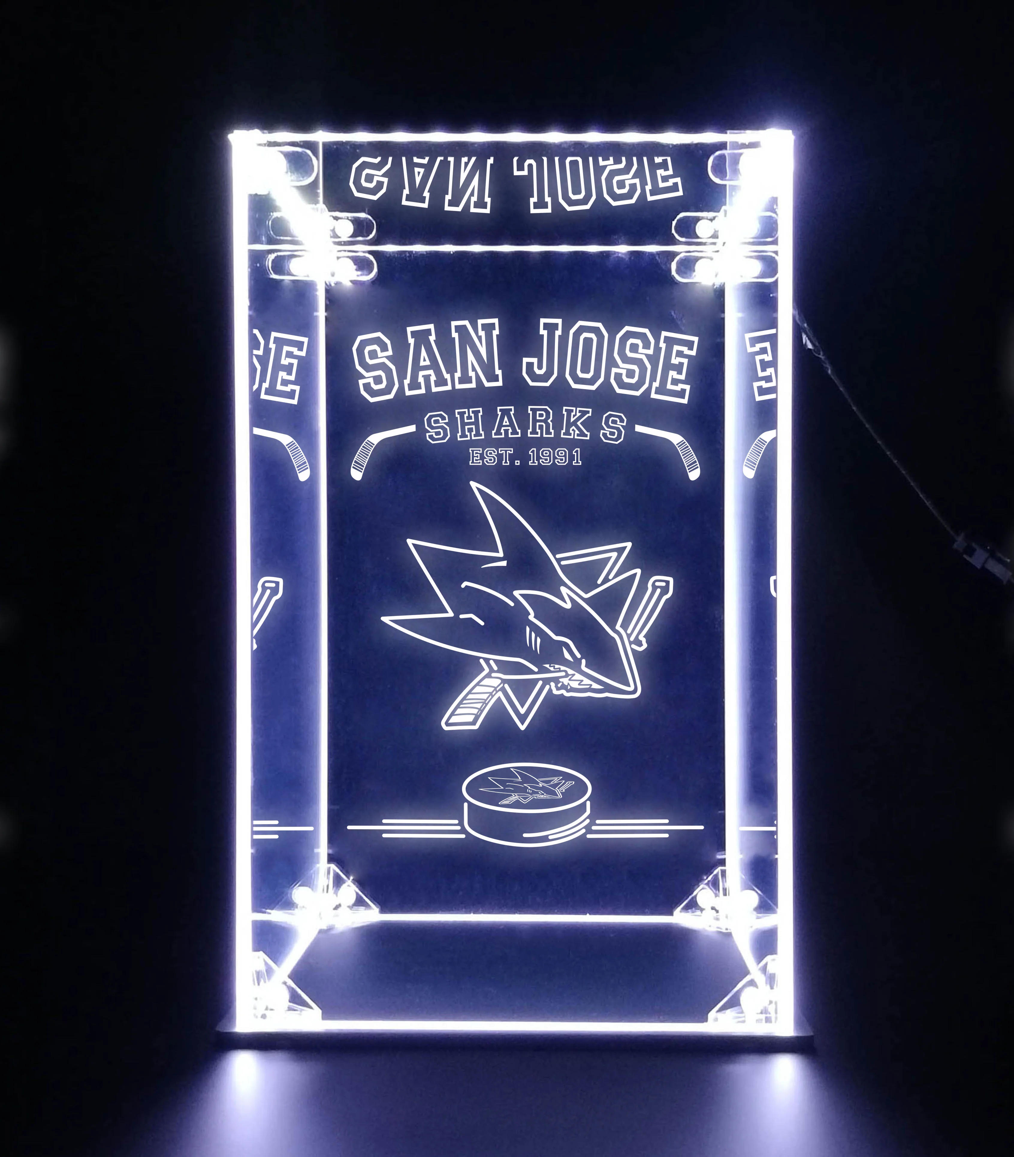 LED Display Case For San Jose Sharks Sports Memorabilia - Image 6