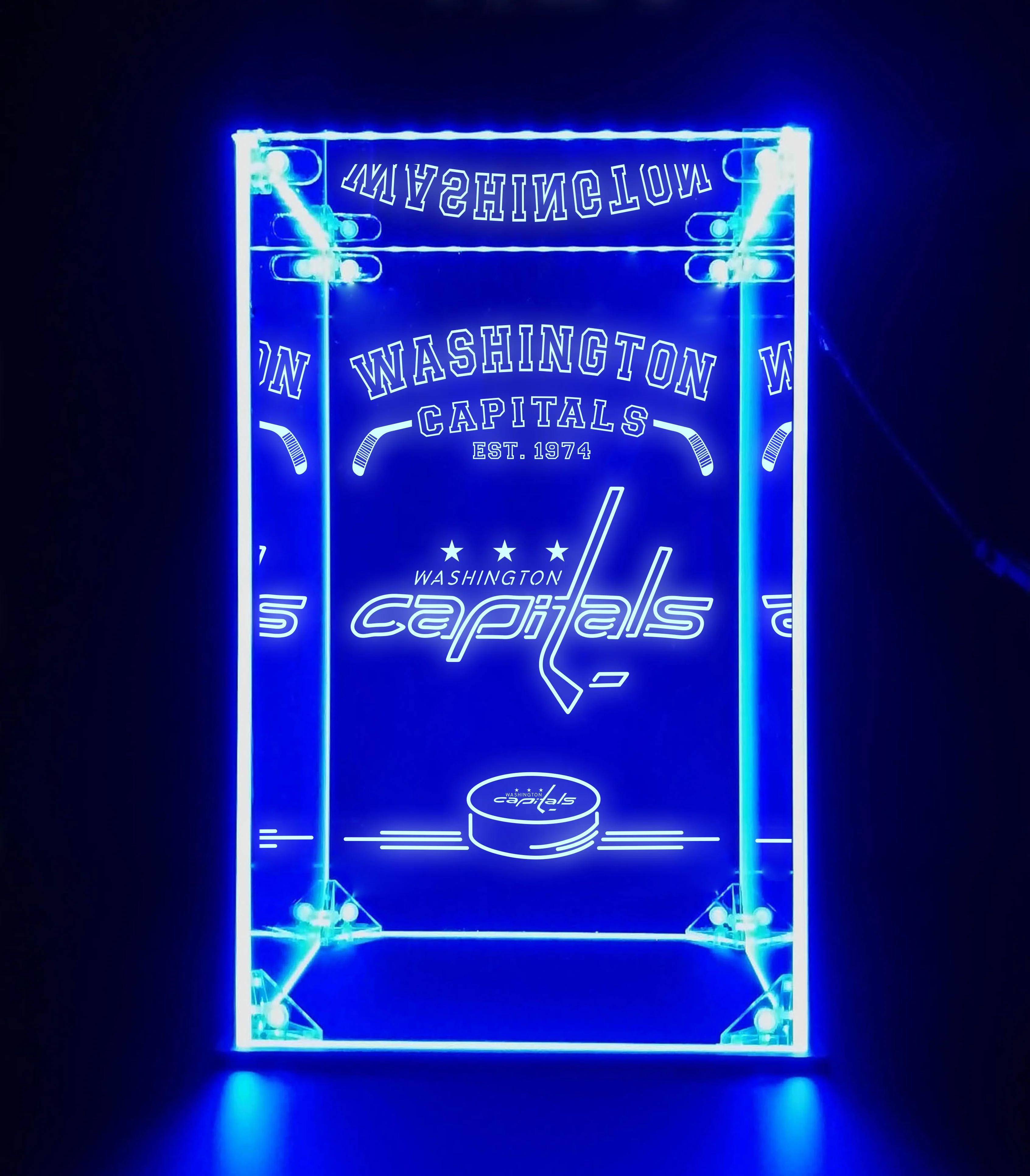 LED Display Case For Washington Capitals Sports Memorabilia