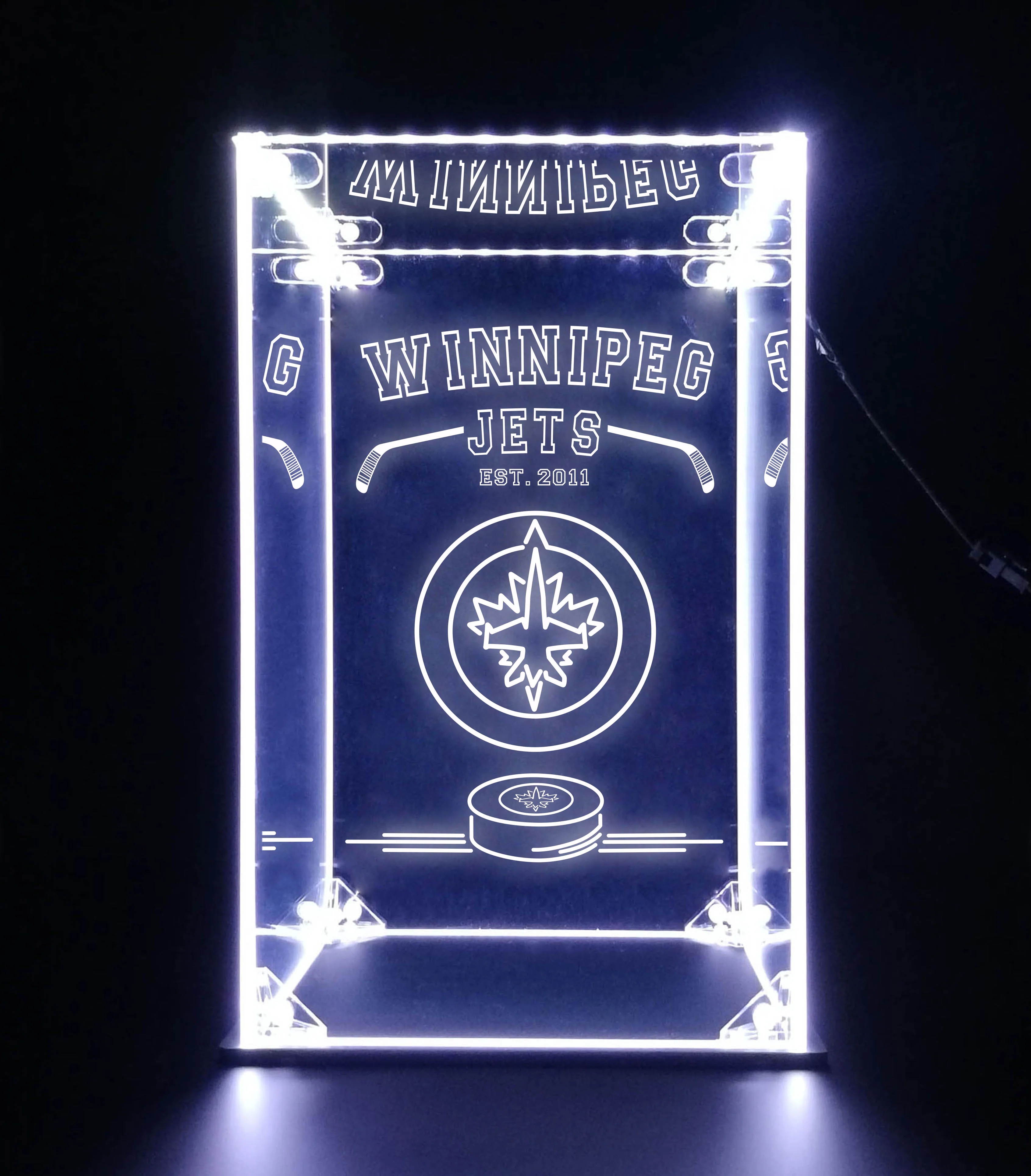 LED Display Case For Winnipeg Jets Sports Memorabilia - Image 6