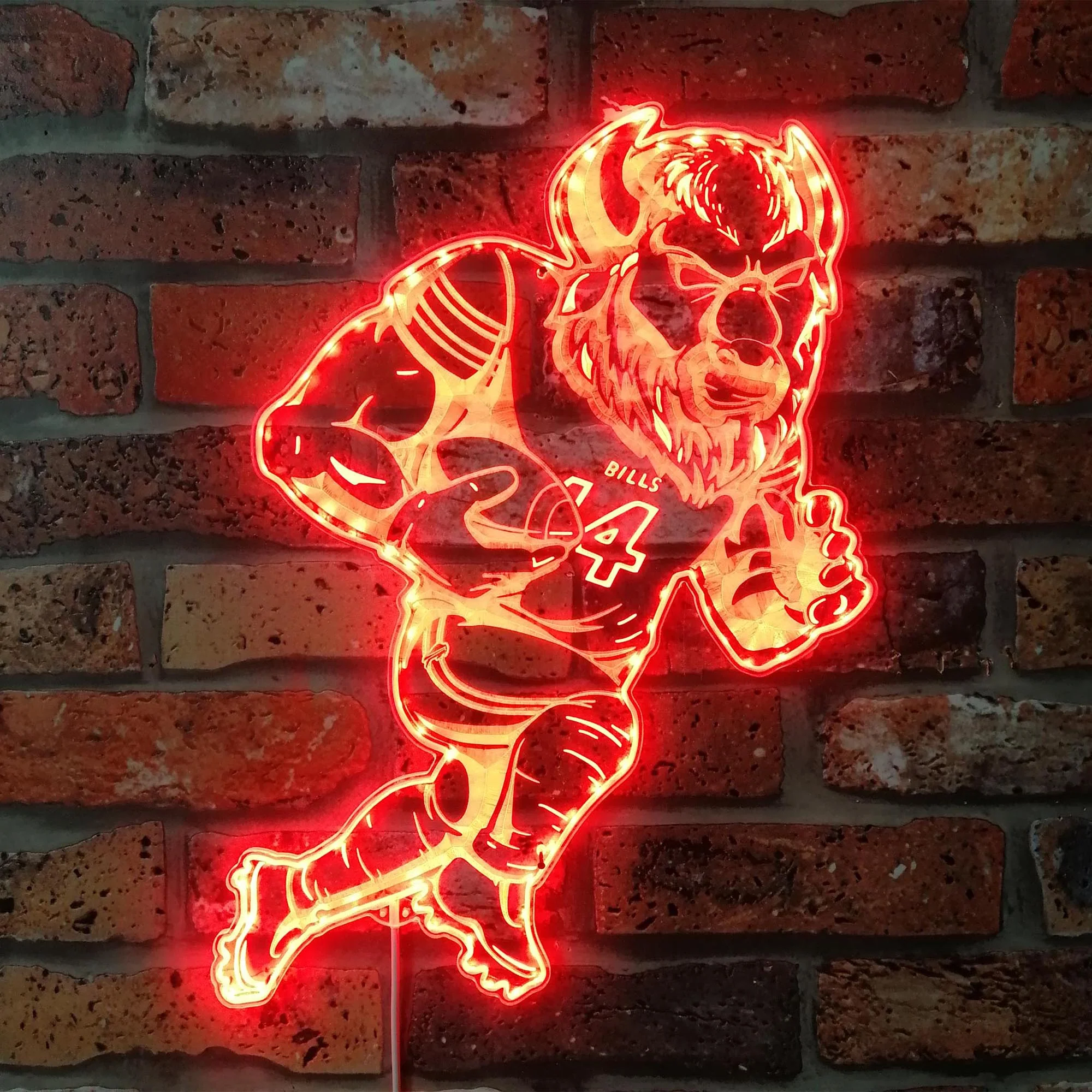 Let's Go Buffalo Bills Neon LED Sign with Dynamic RGB Colors - Image 3